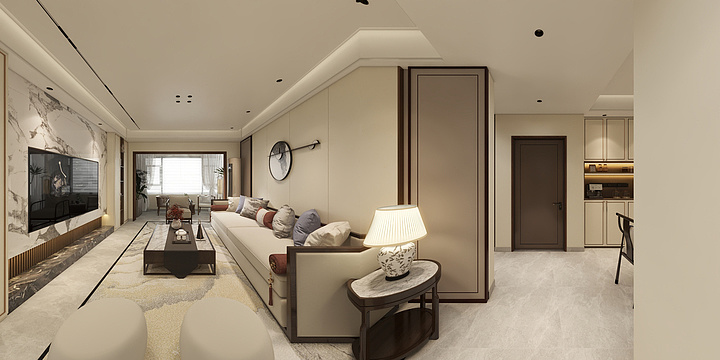 青争女青-新中式精装房-装修设计方案