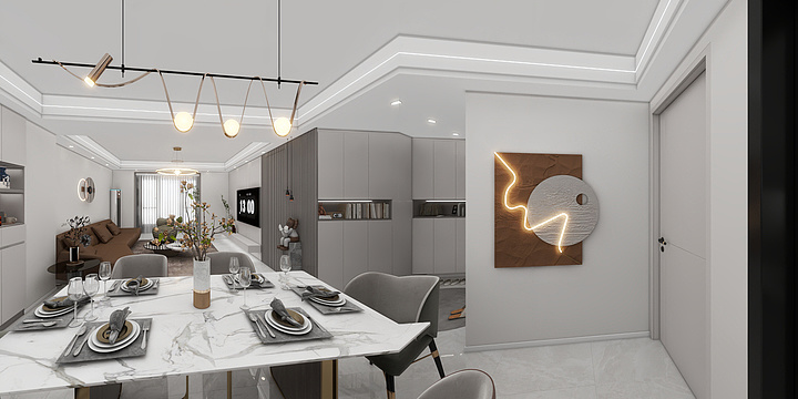 Sophie~-124平-平面布置图-装修设计方案