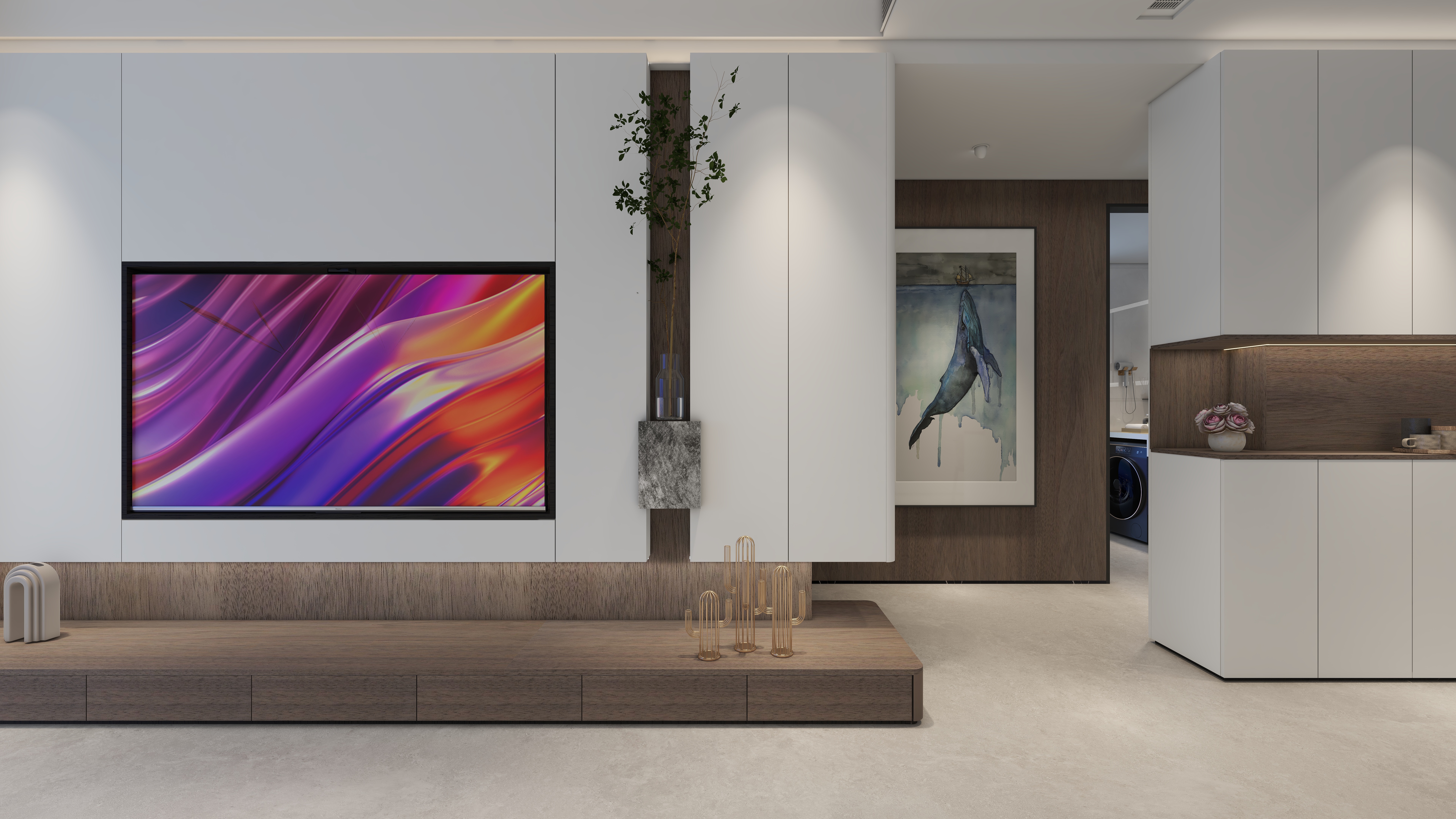 艾佳云-空间设计-平层115㎡3室2厅现代风格装修效果图