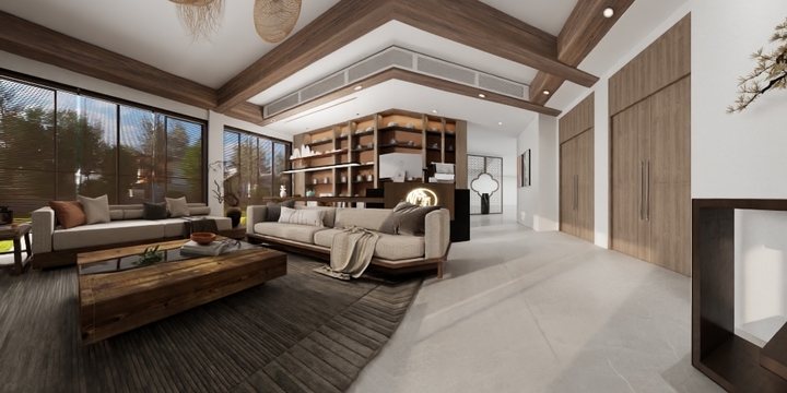 186****7617rawB-竹涧溪舍大厅-装修设计方案