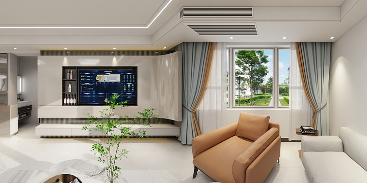 茶色添香Billzhang-颐康豪庭5-1-1101-装修设计方案