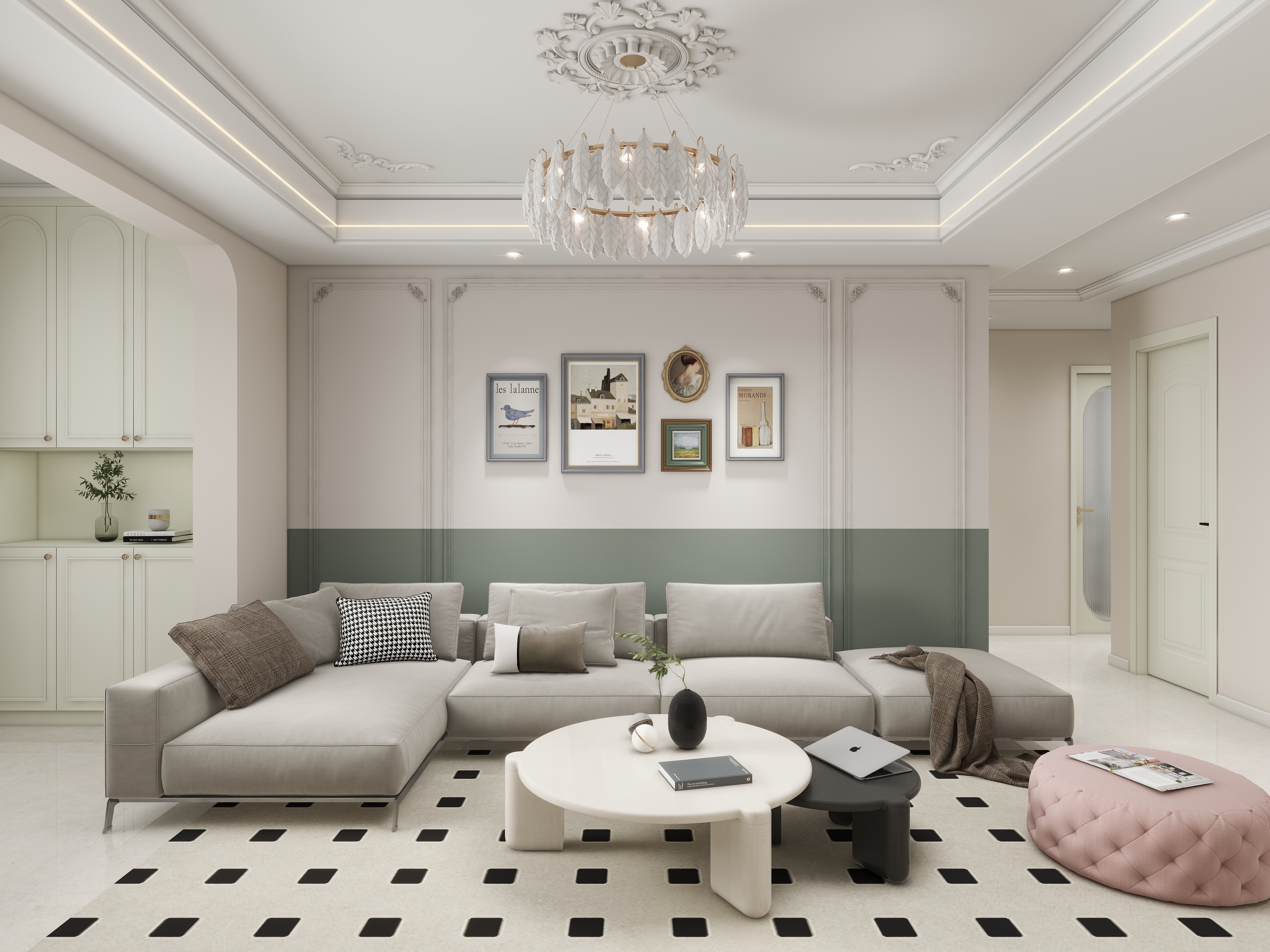 吴新俊-《沉鱼》——法式奶油三居室-装修设计方案