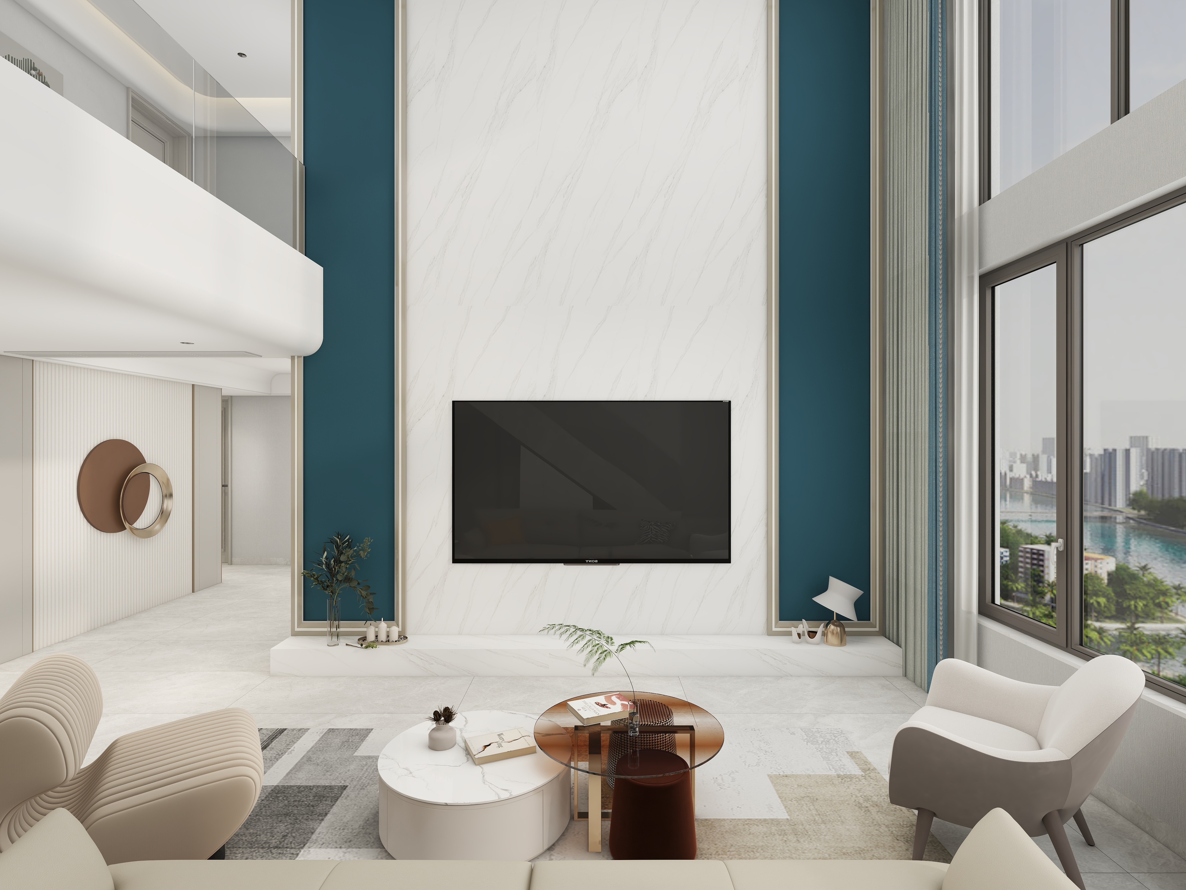 惠州装修找沫竹-270㎡后现代轻奢复式-清雅-装修设计方案