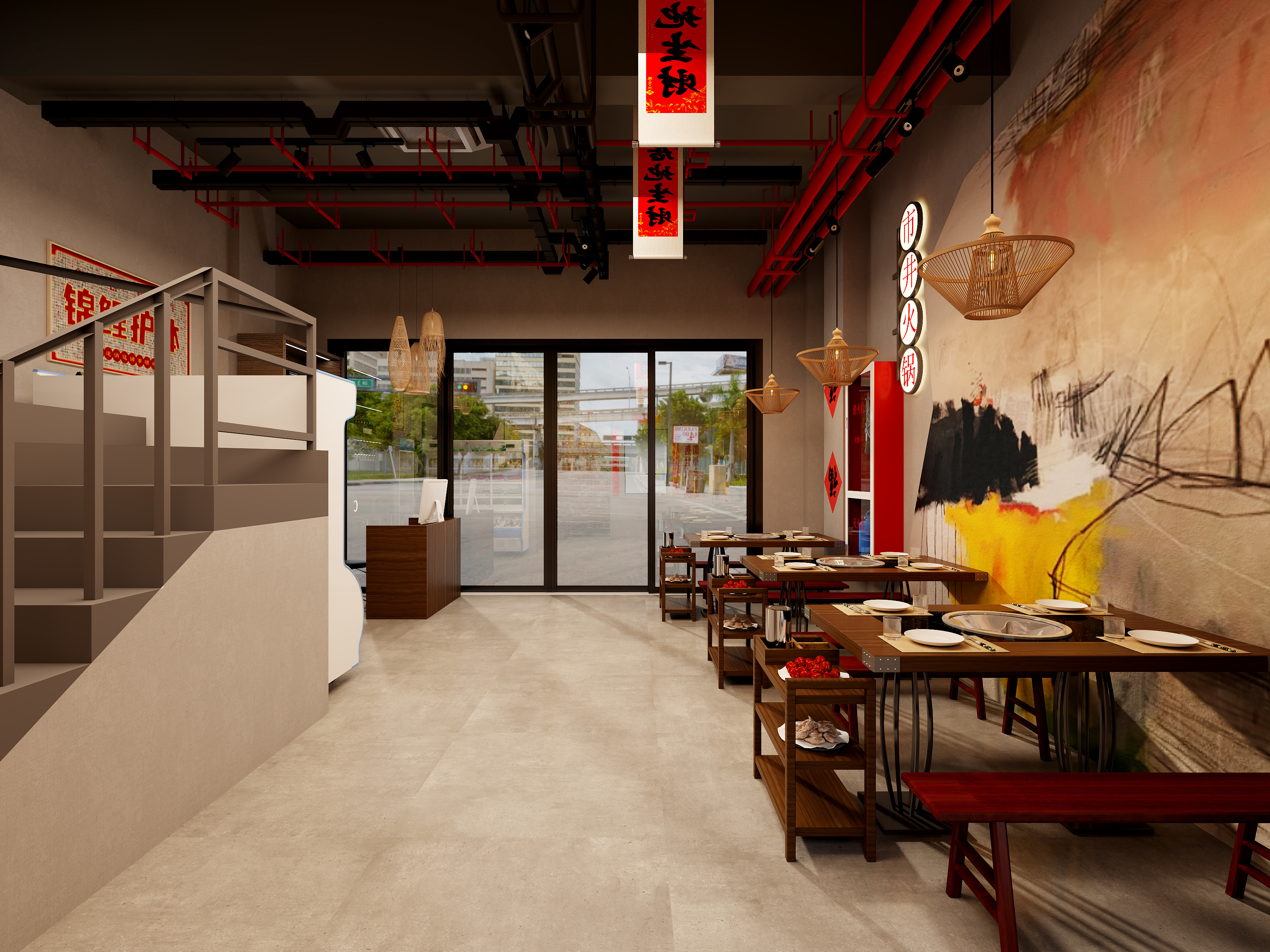 艺慈设计-月桂府火锅店-装修设计方案