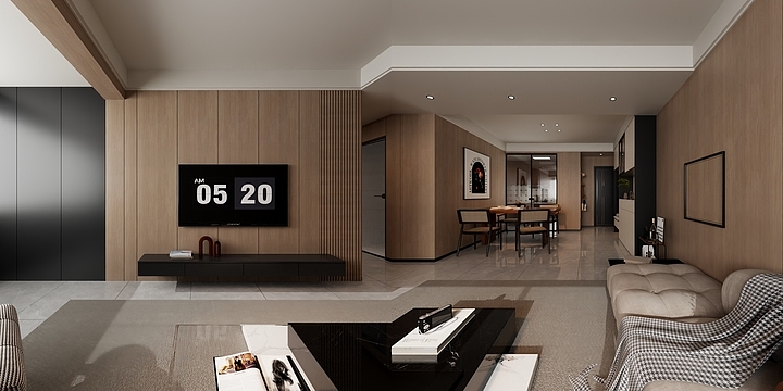 济南佳宏装饰-中新国际城100㎡轻奢-装修设计方案