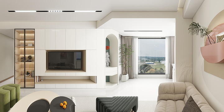 醉梦设计.-百合花园89平 方案一-装修设计方案