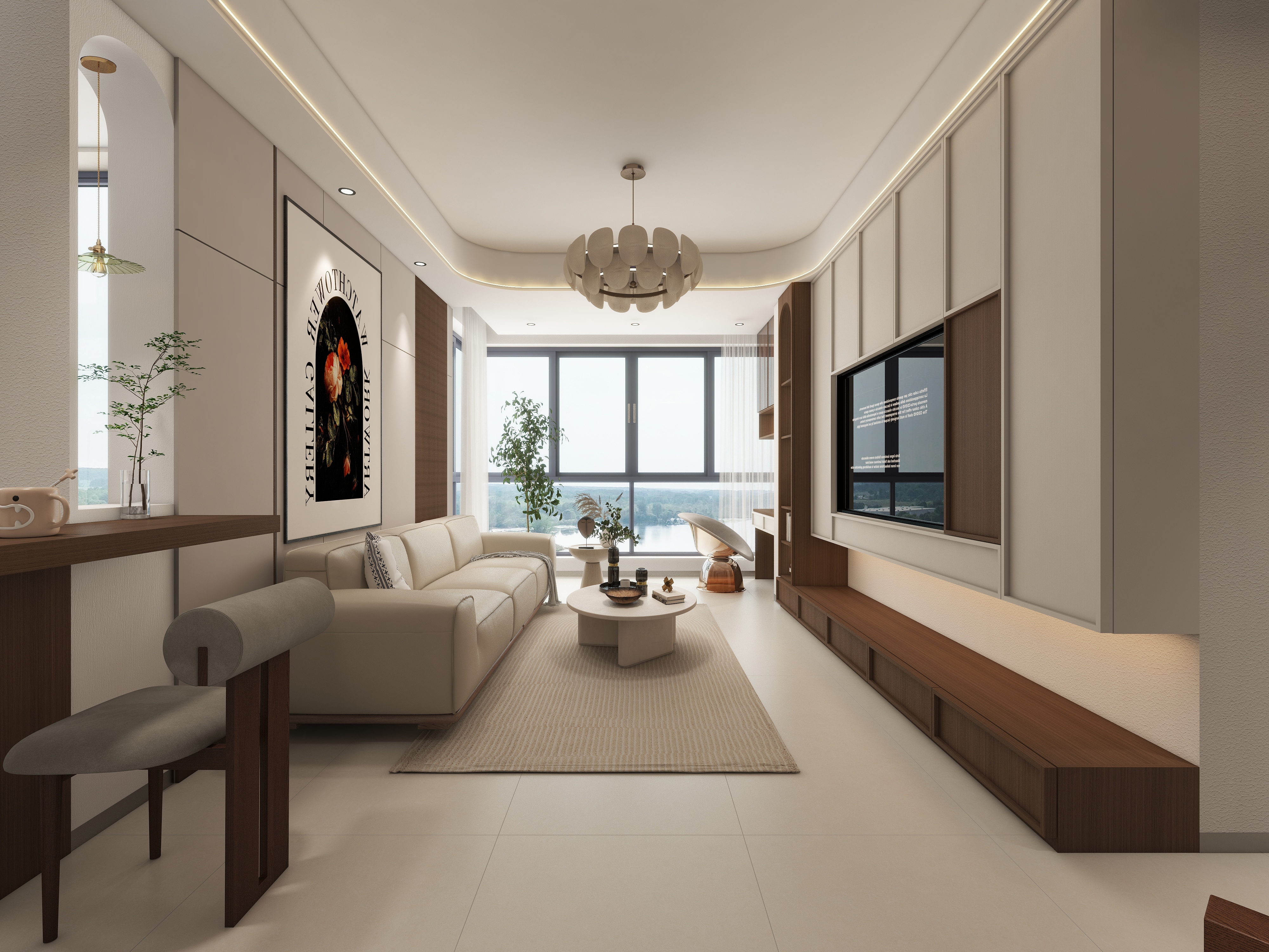 乐意---李-领地成-奶油中古风-装修设计方案