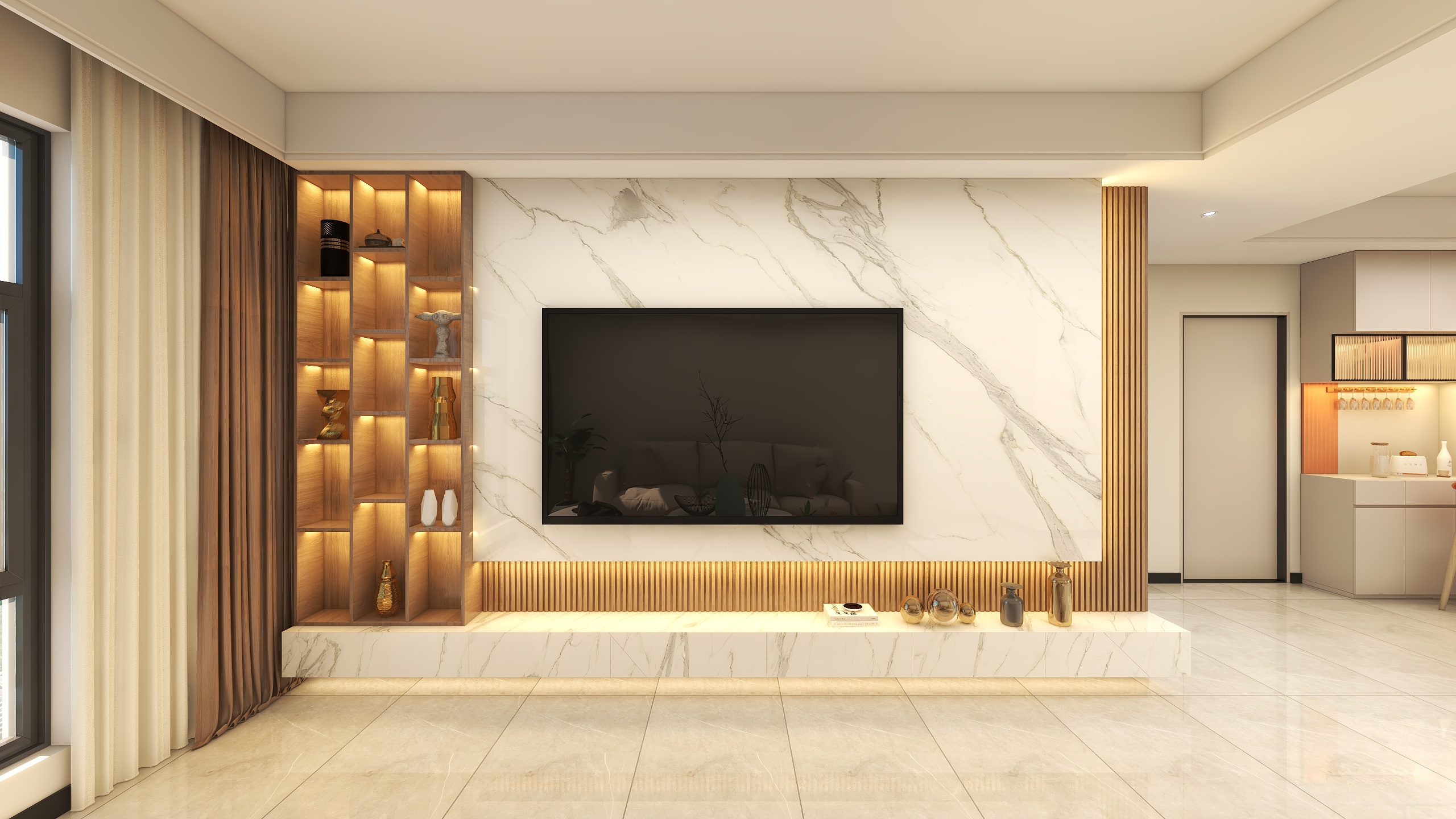 胡纹嘉-嘉丰国际城78㎡2室装修效果图