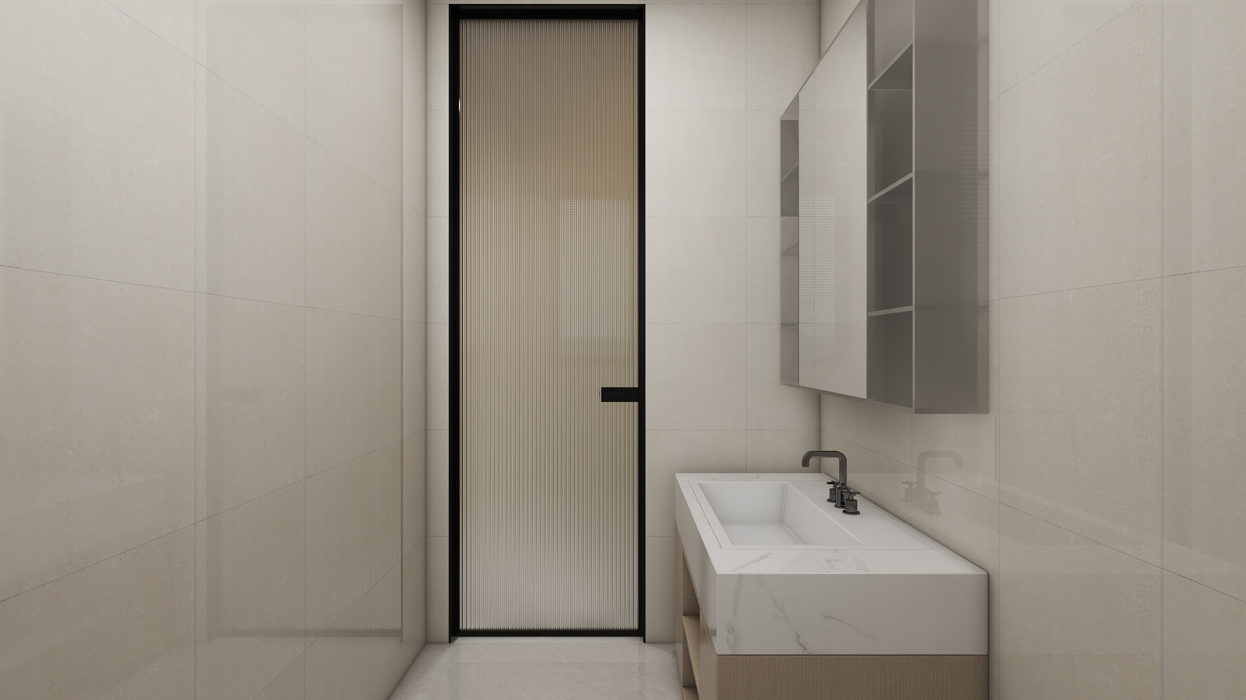 设计刘兴-红星天铂现代简约100㎡3室装修效果图