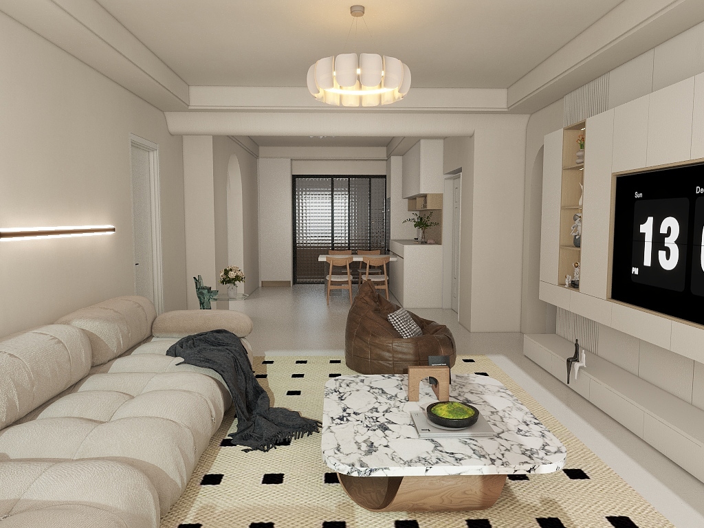 简笔戏子-奶油-哎呦-装修设计方案