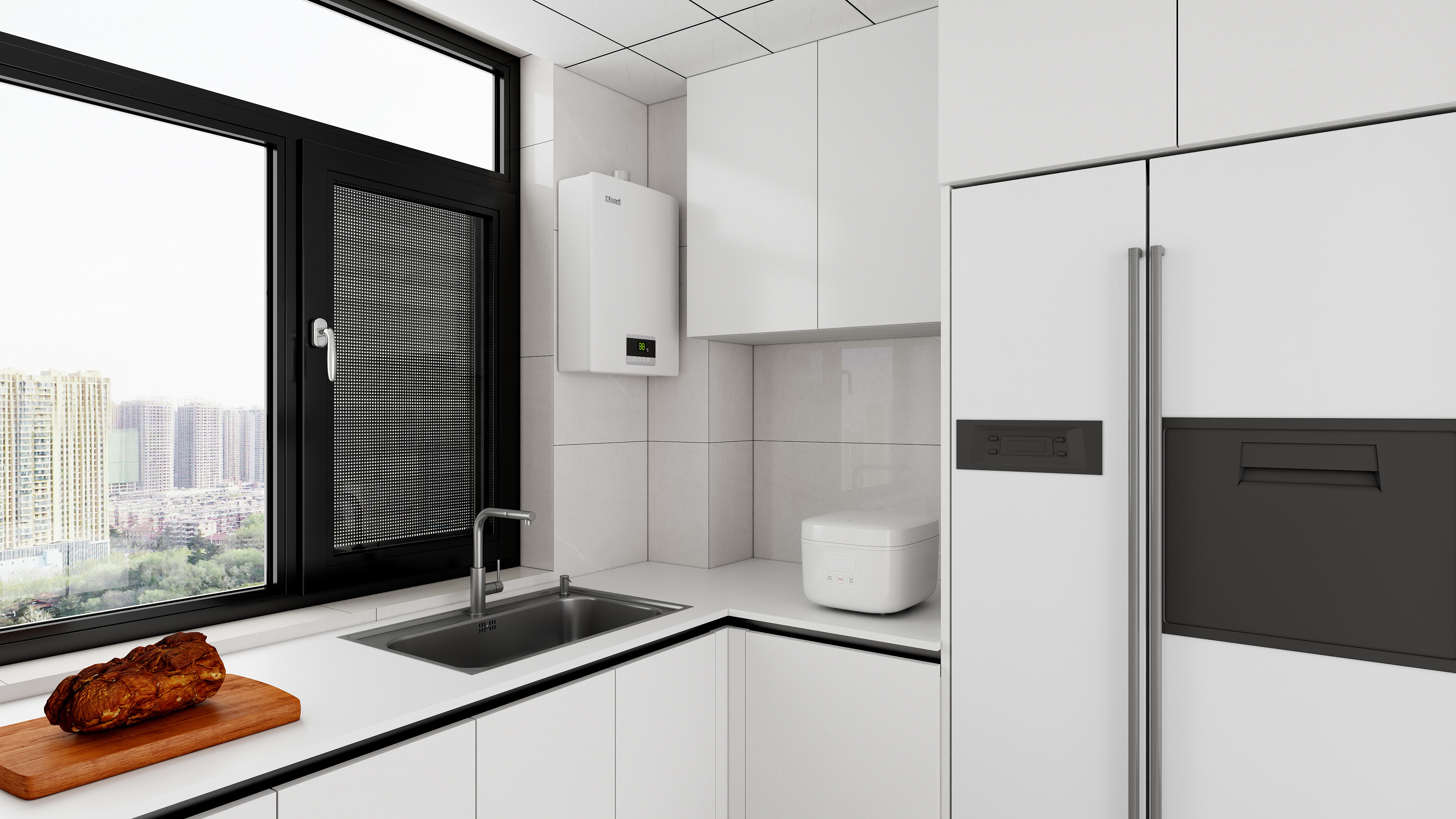 中宁固欧装饰-殷庄大社区88㎡2室装修效果图