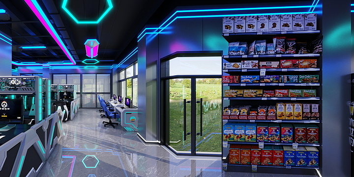 设计师冯橙子-智展网吧-副本-装修设计方案