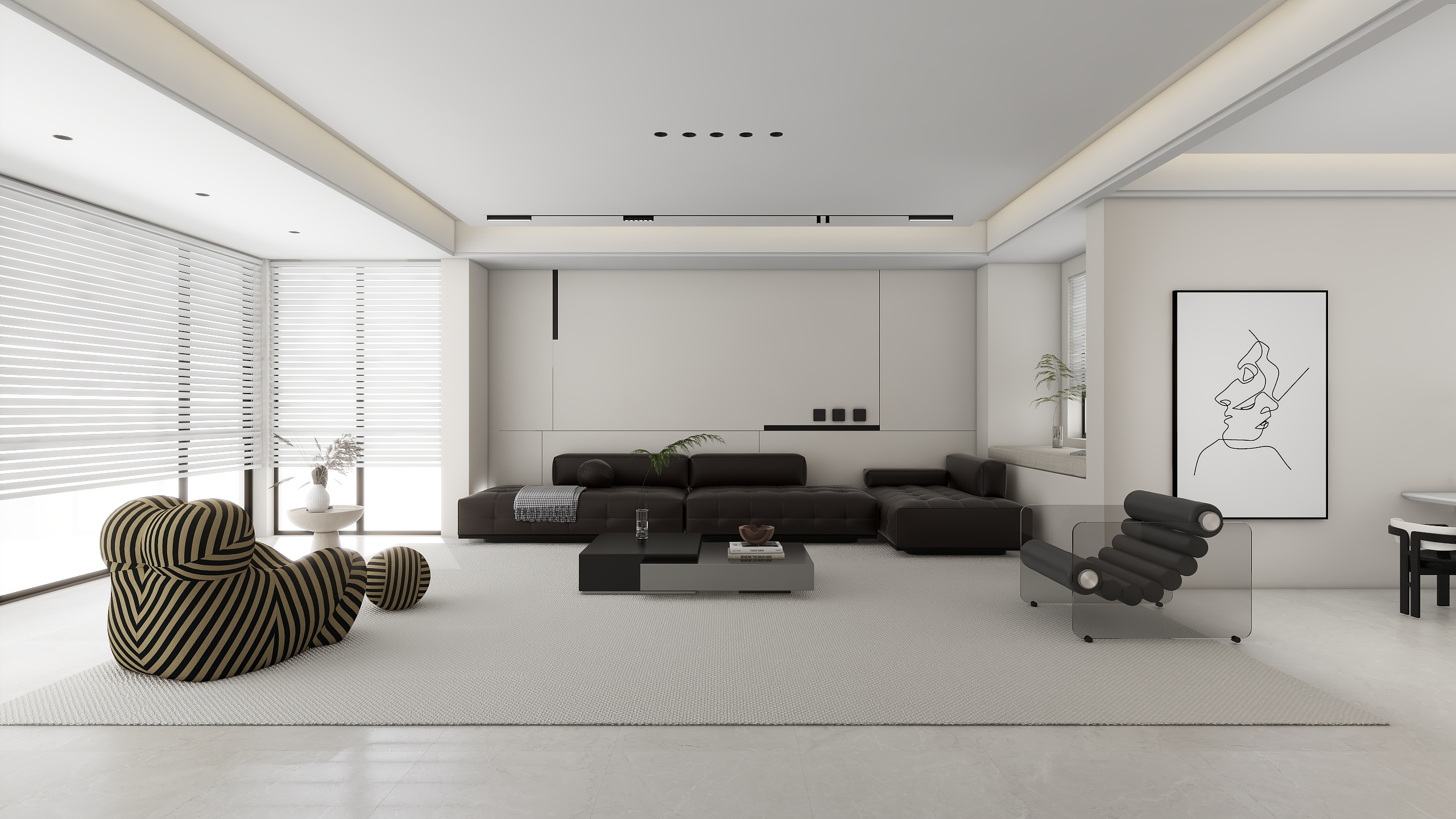 Jerry-空间设计-现代极简装修效果图