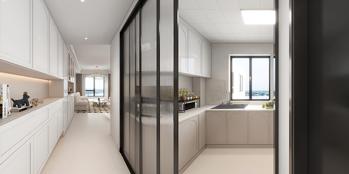 整装设计邓谋-龙湖二期7-2802轻法式效果图-装修设计方案