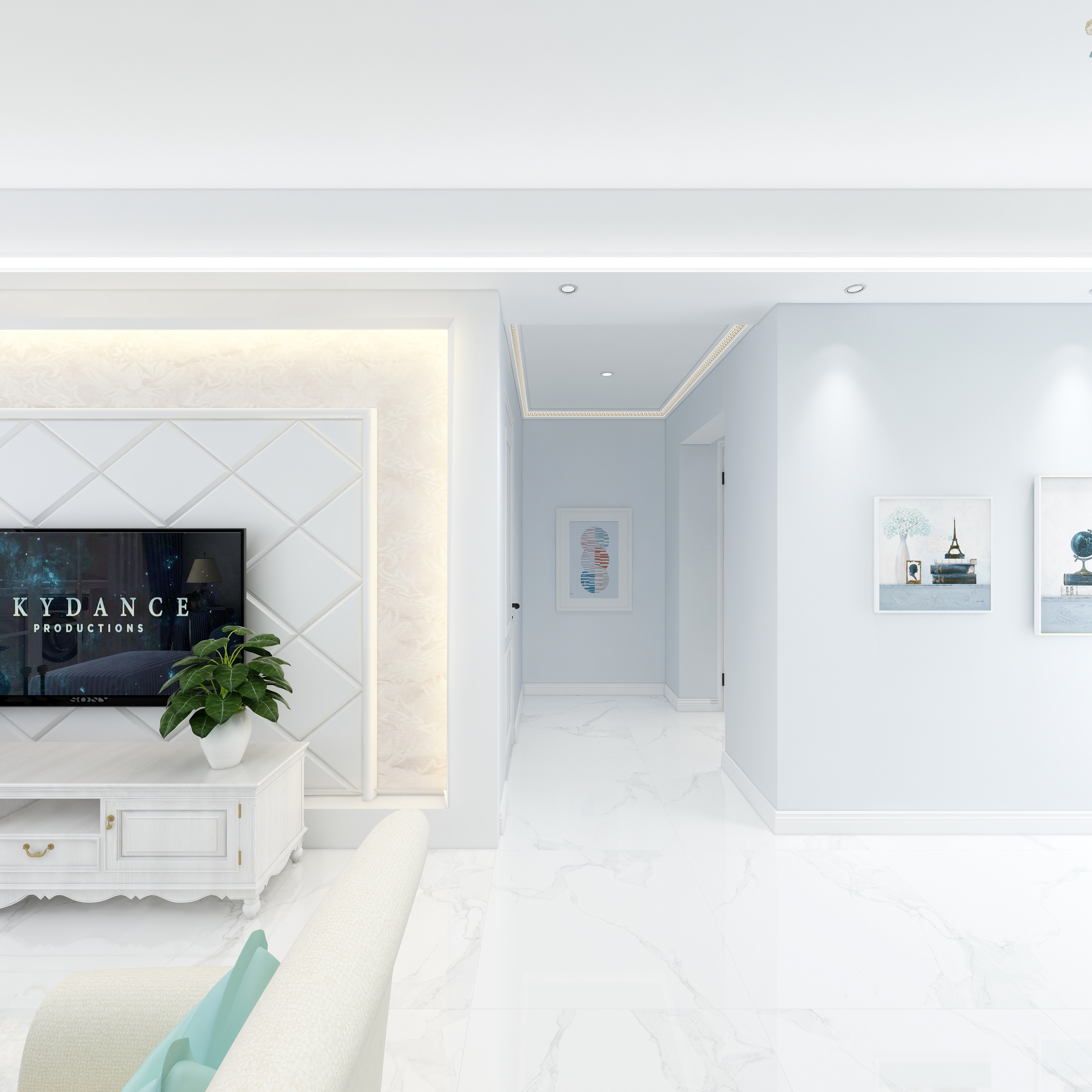 惠州装修找沫竹-惠州-水岸城珊瑚湾-海澜一层客餐厅装修效果图第3张