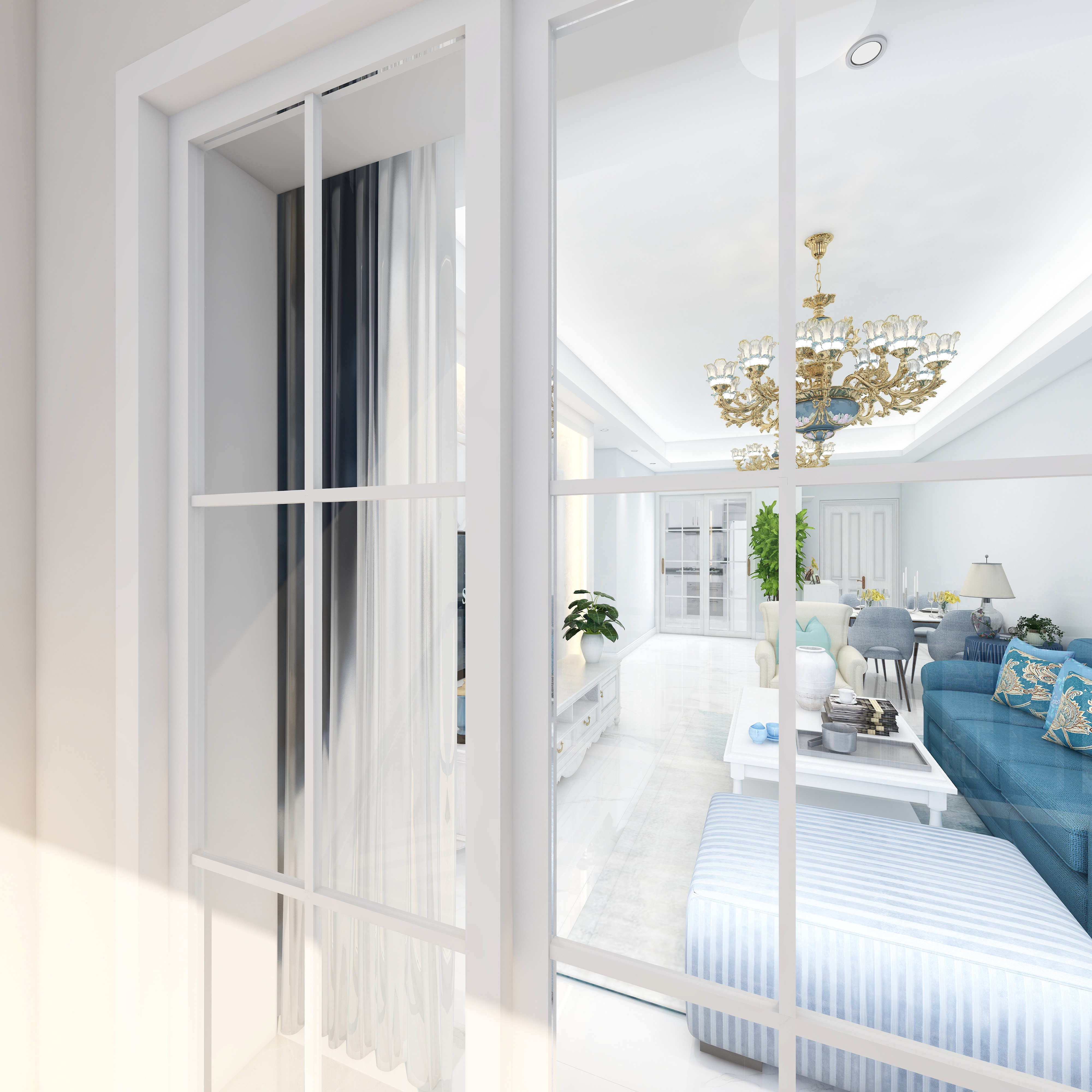 惠州装修找沫竹-惠州-水岸城珊瑚湾-海澜一层阳台装修效果图第3张