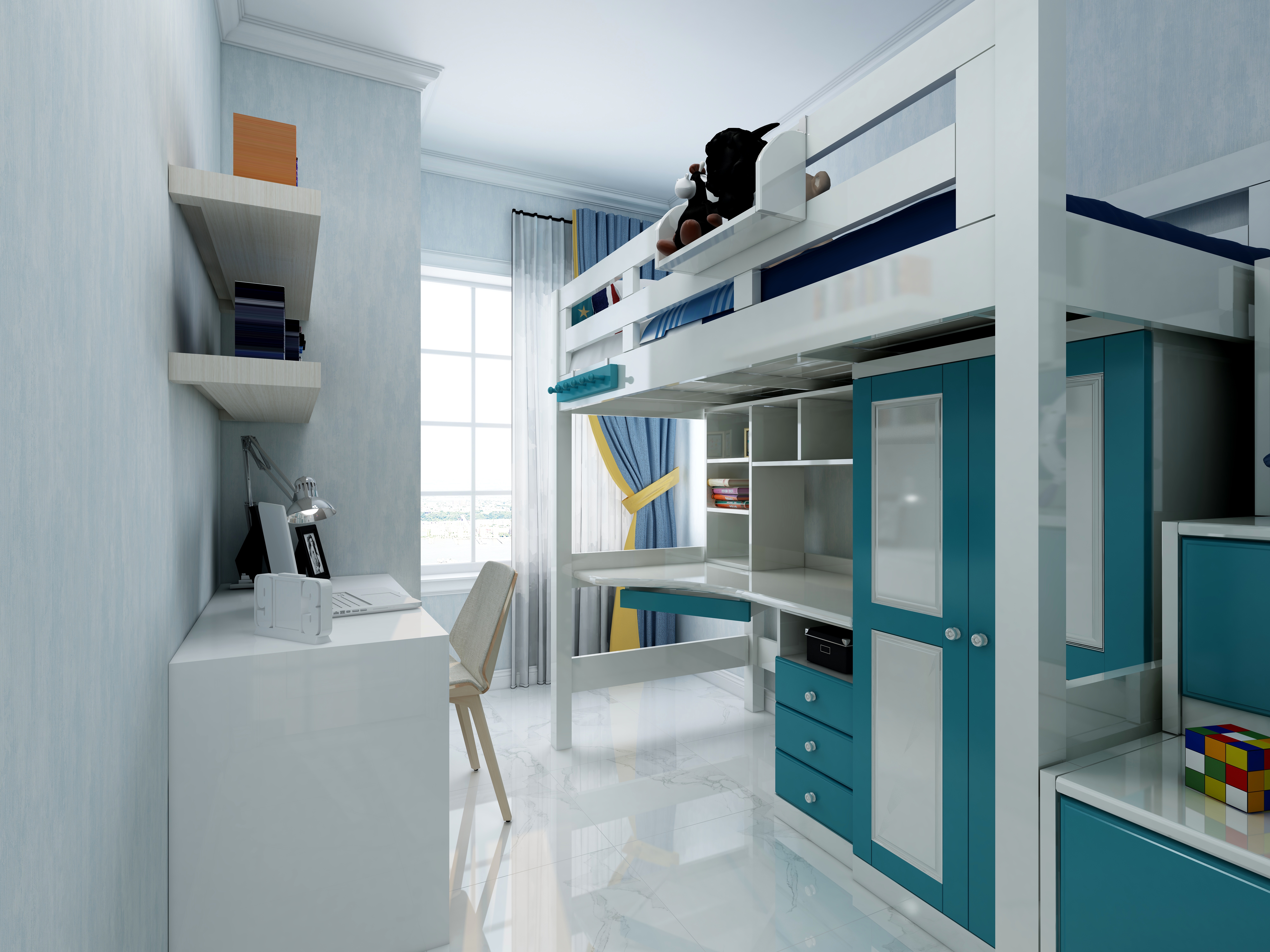 惠州装修找沫竹-惠州-水岸城珊瑚湾-海澜一层儿童房装修效果图第2张