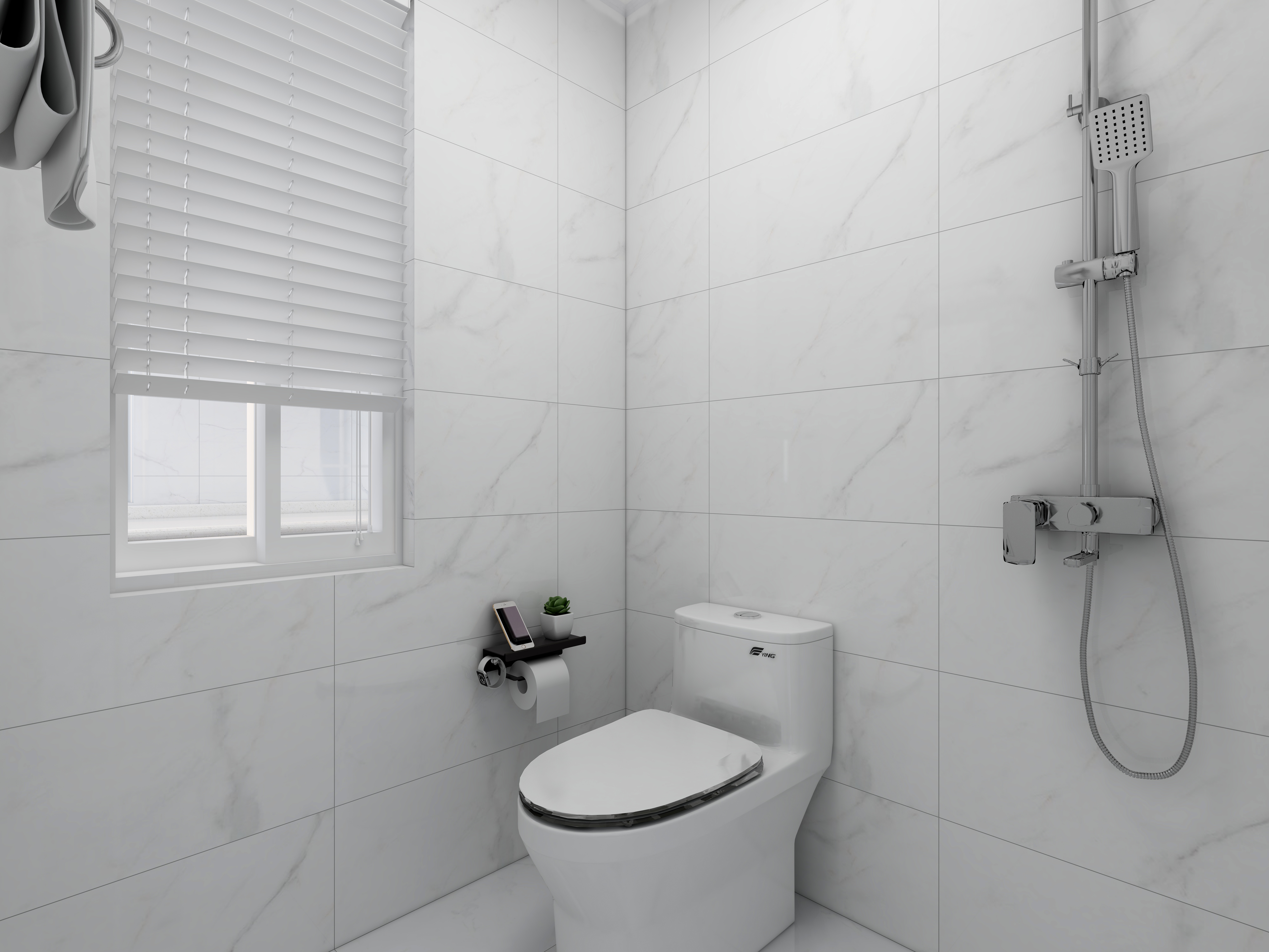 惠州装修找沫竹-惠州-水岸城珊瑚湾-海澜一层卫生间装修效果图第1张