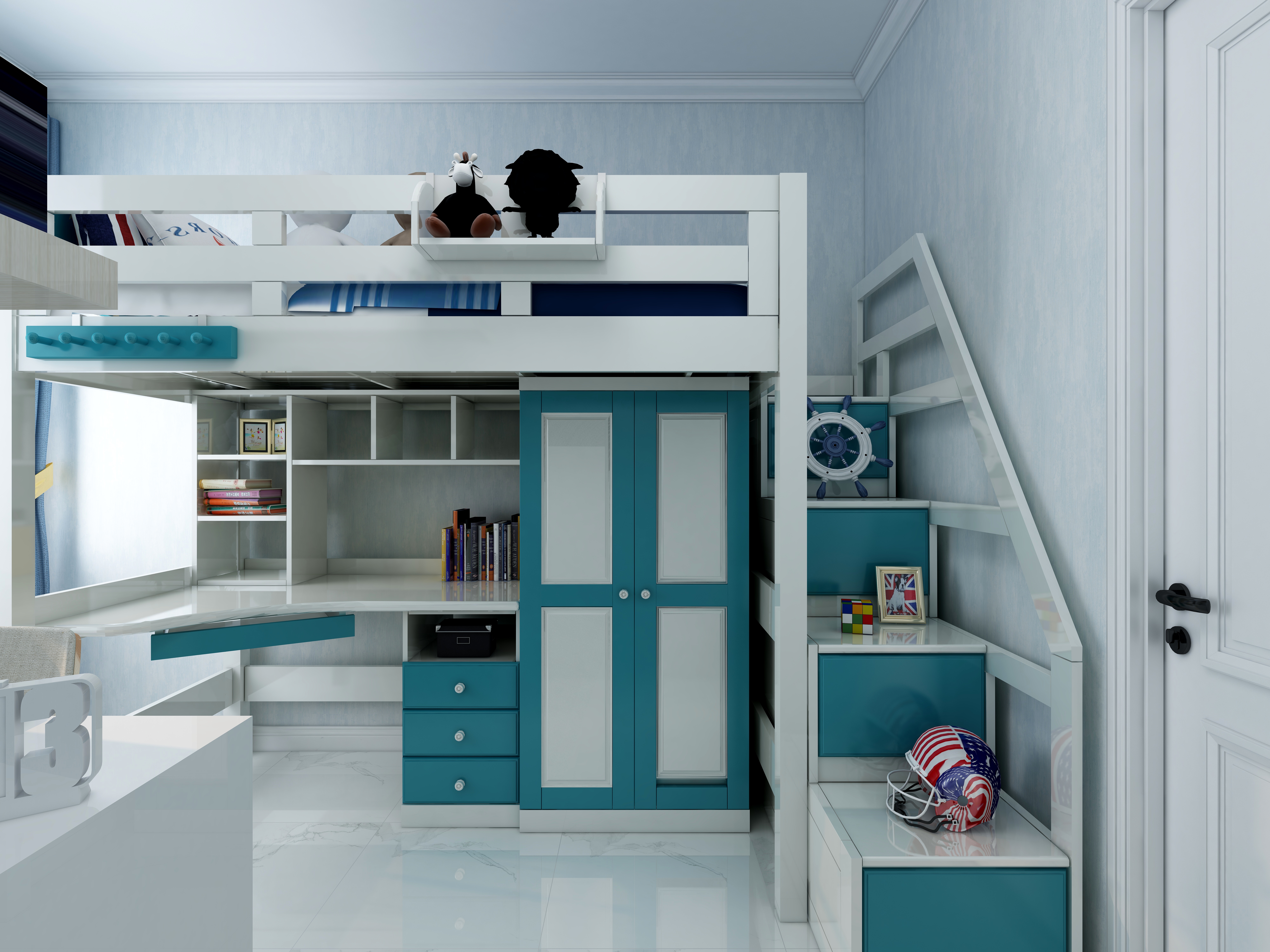 惠州装修找沫竹-惠州-水岸城珊瑚湾-海澜一层儿童房装修效果图第1张