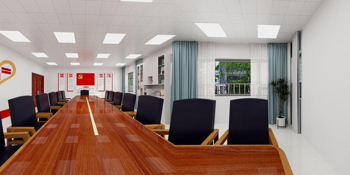 南通铭帅广告传媒有限公司-交警五大队党建会议室-装修设计方案