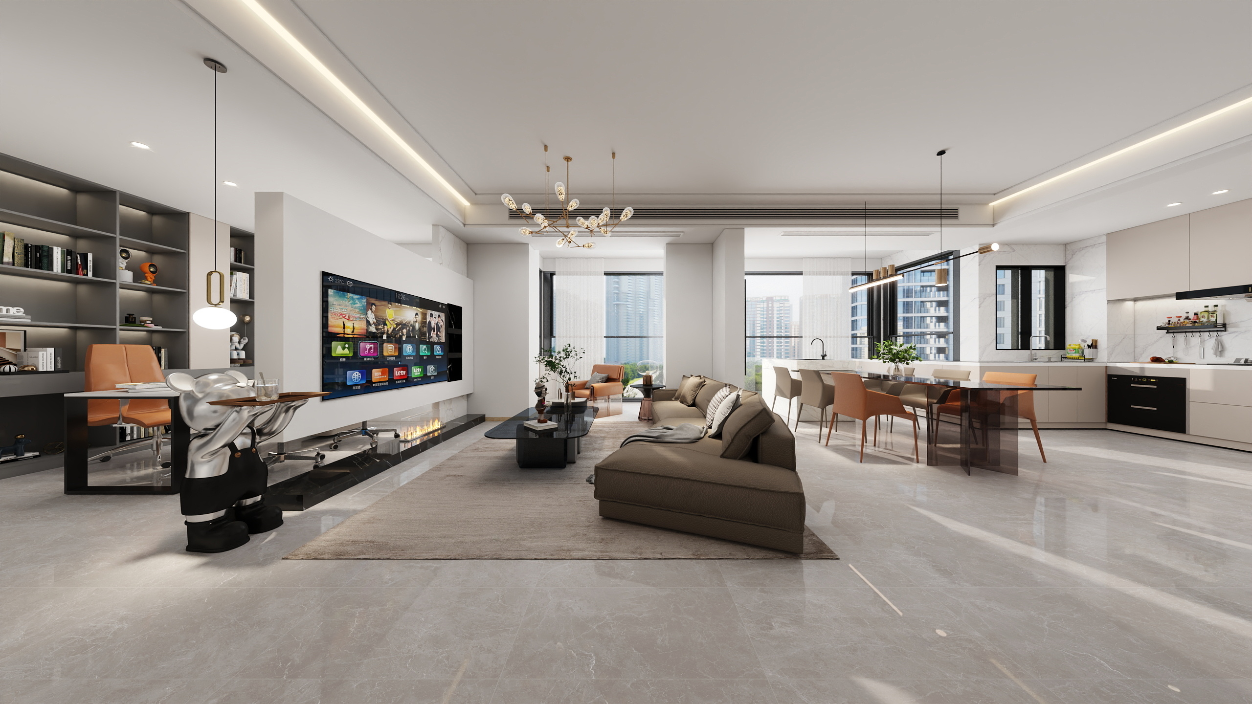 空间设计DY-一楼动物园宿舍-现代-装修设计方案