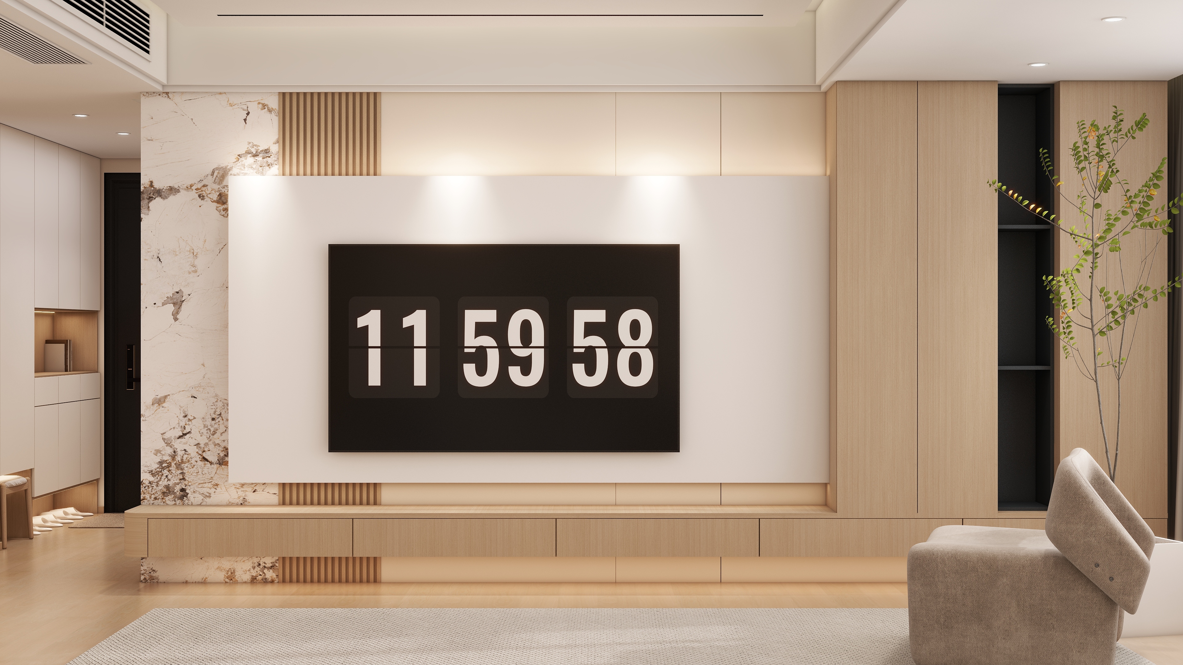 李佳洋-现代原木风装修效果图