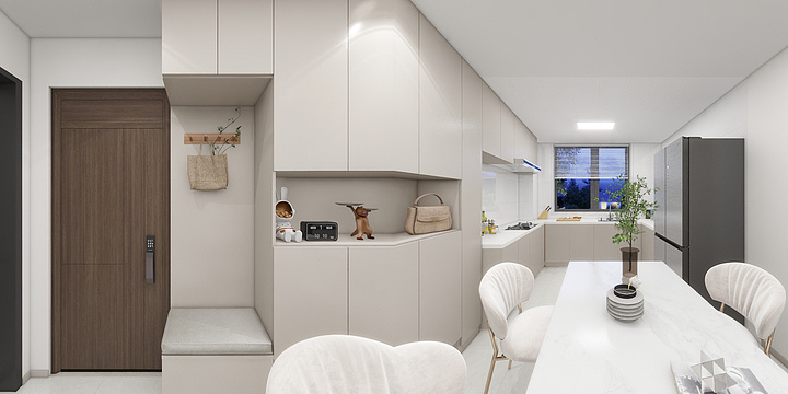 小雪ihyt-Y-紫薇园104-第一版现代简约暖色-装修设计方案