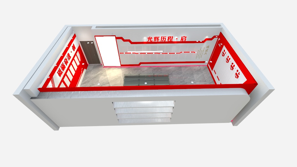 洛阳乐创广告-十五局荣史馆-红色-装修设计方案