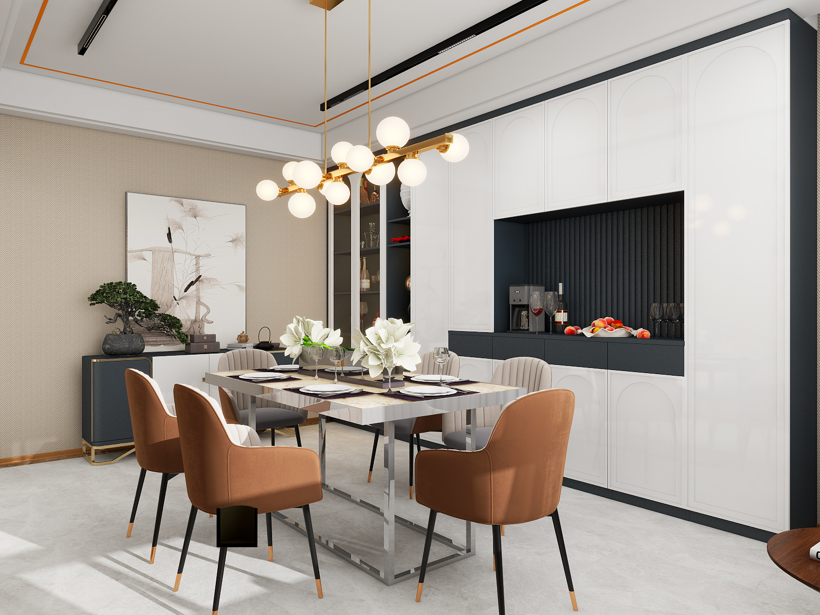 王劲涵-万山华府179㎡3室装修效果图