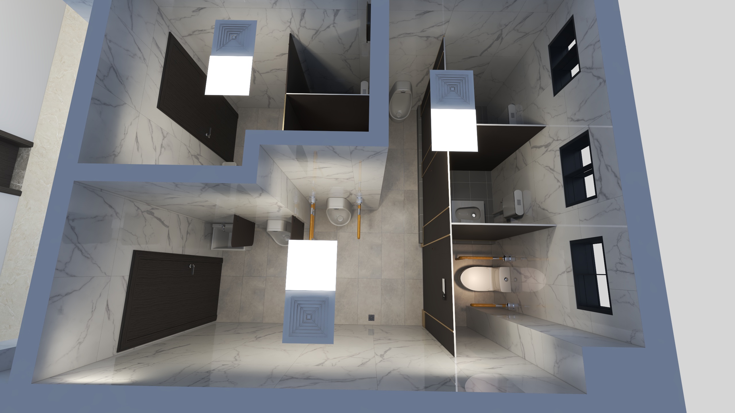 龙潭飞瀑-罗租工作站一楼卫生间改造7.28（2）-装修设计方案