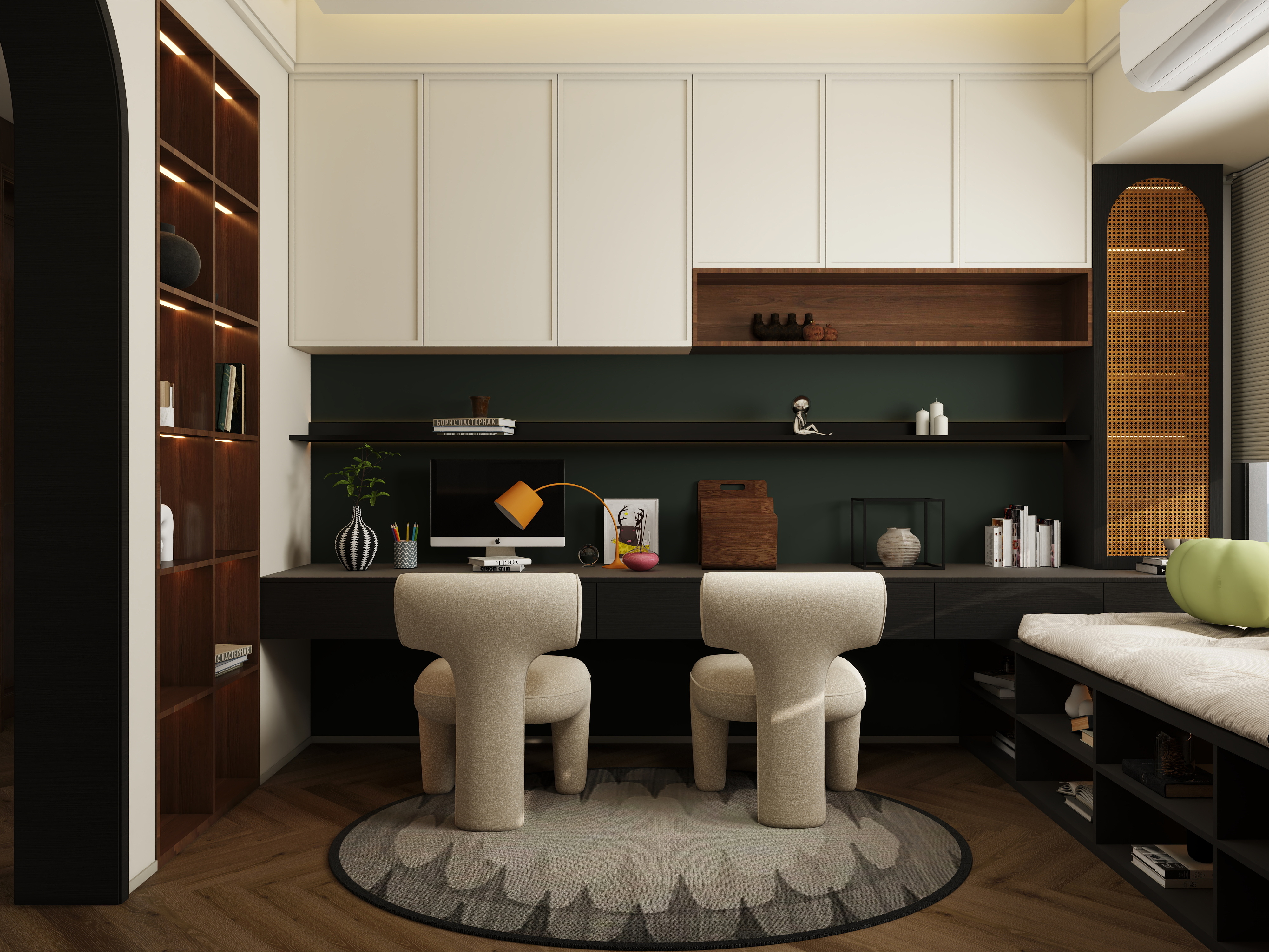 张煜强煜境设计-279平米中古奶油大平层装修效果图