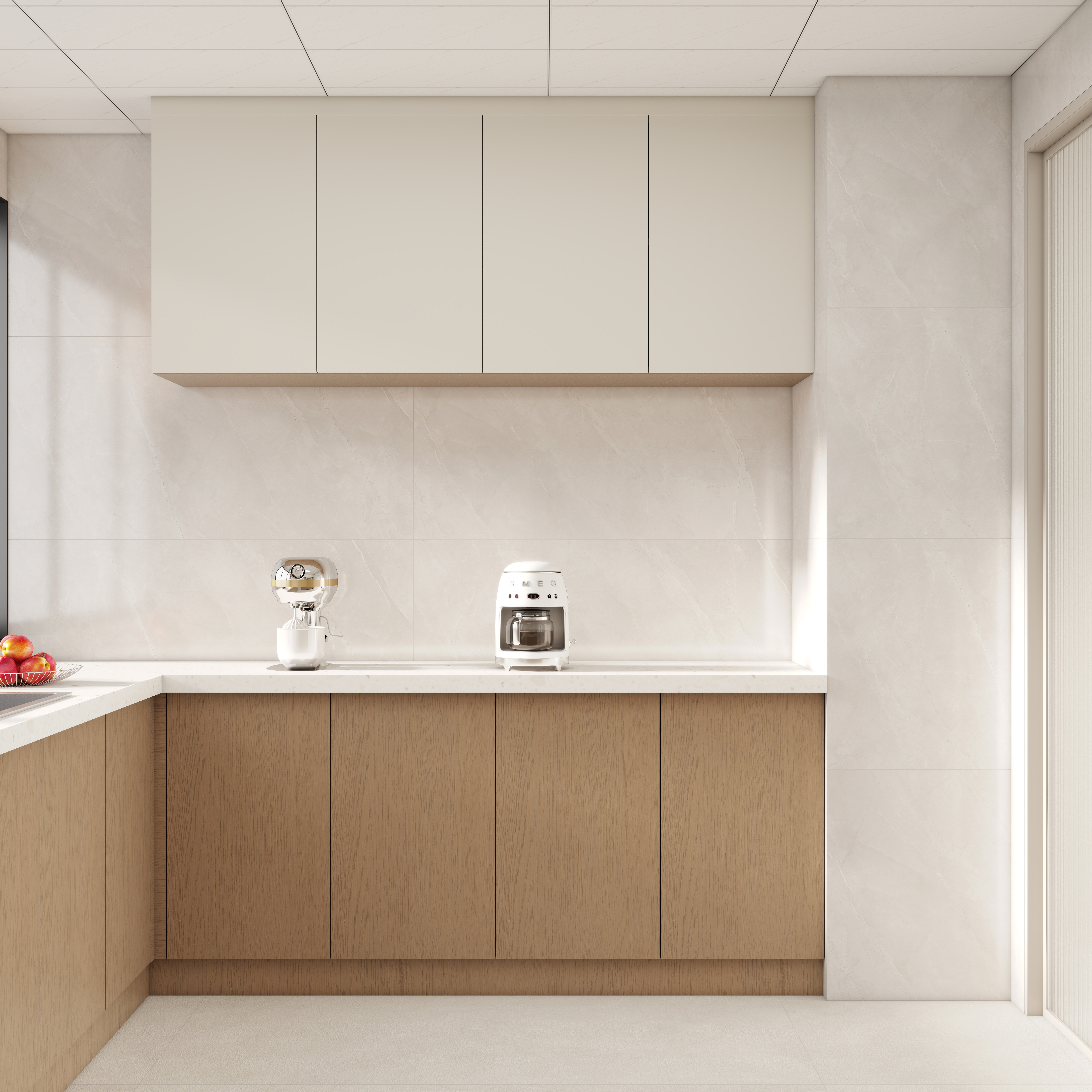 壹诺设计工作室-116㎡3室-奶油风装修效果图