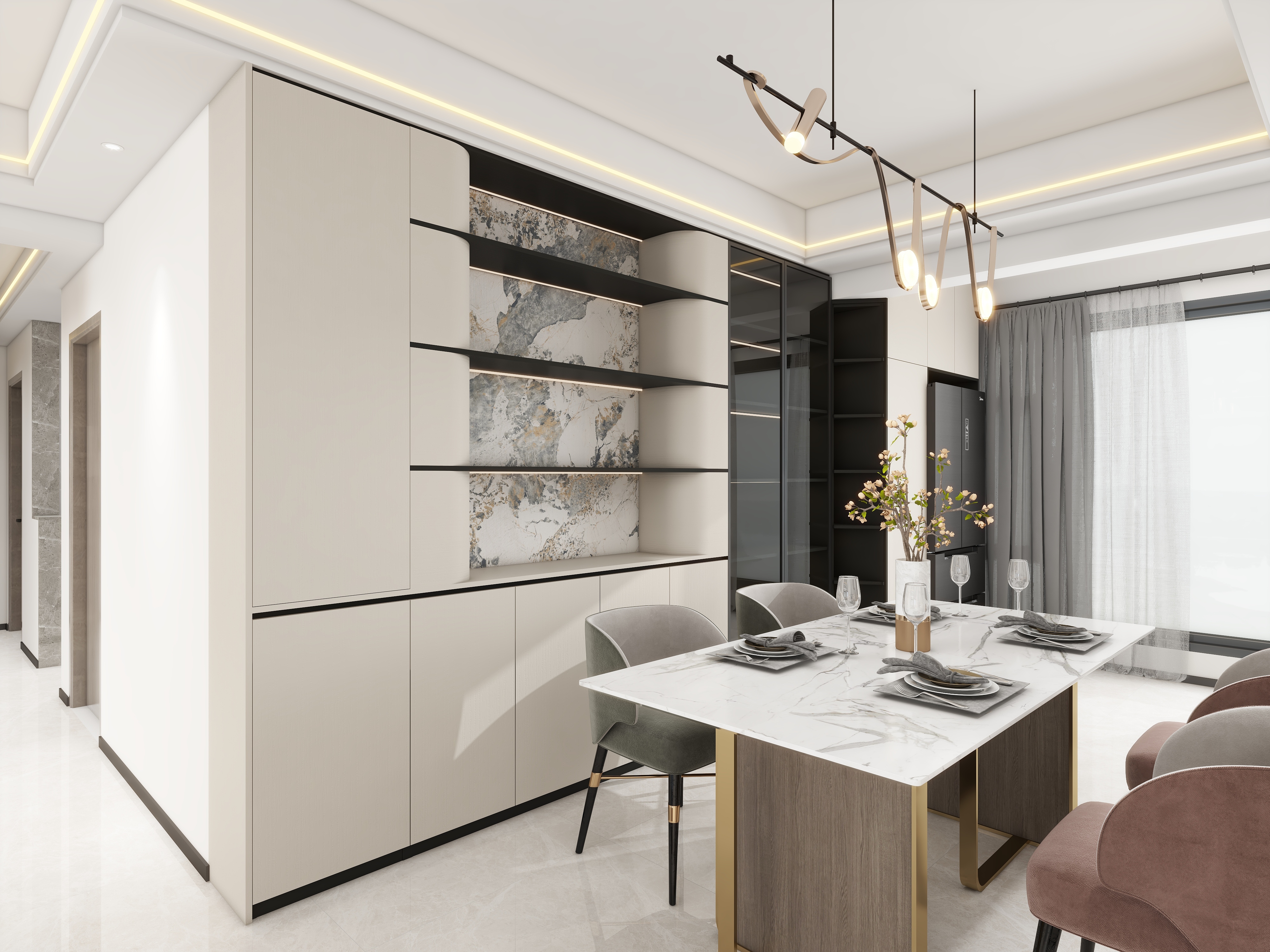 百艺空间装饰-152方现代简约风-装修设计方案