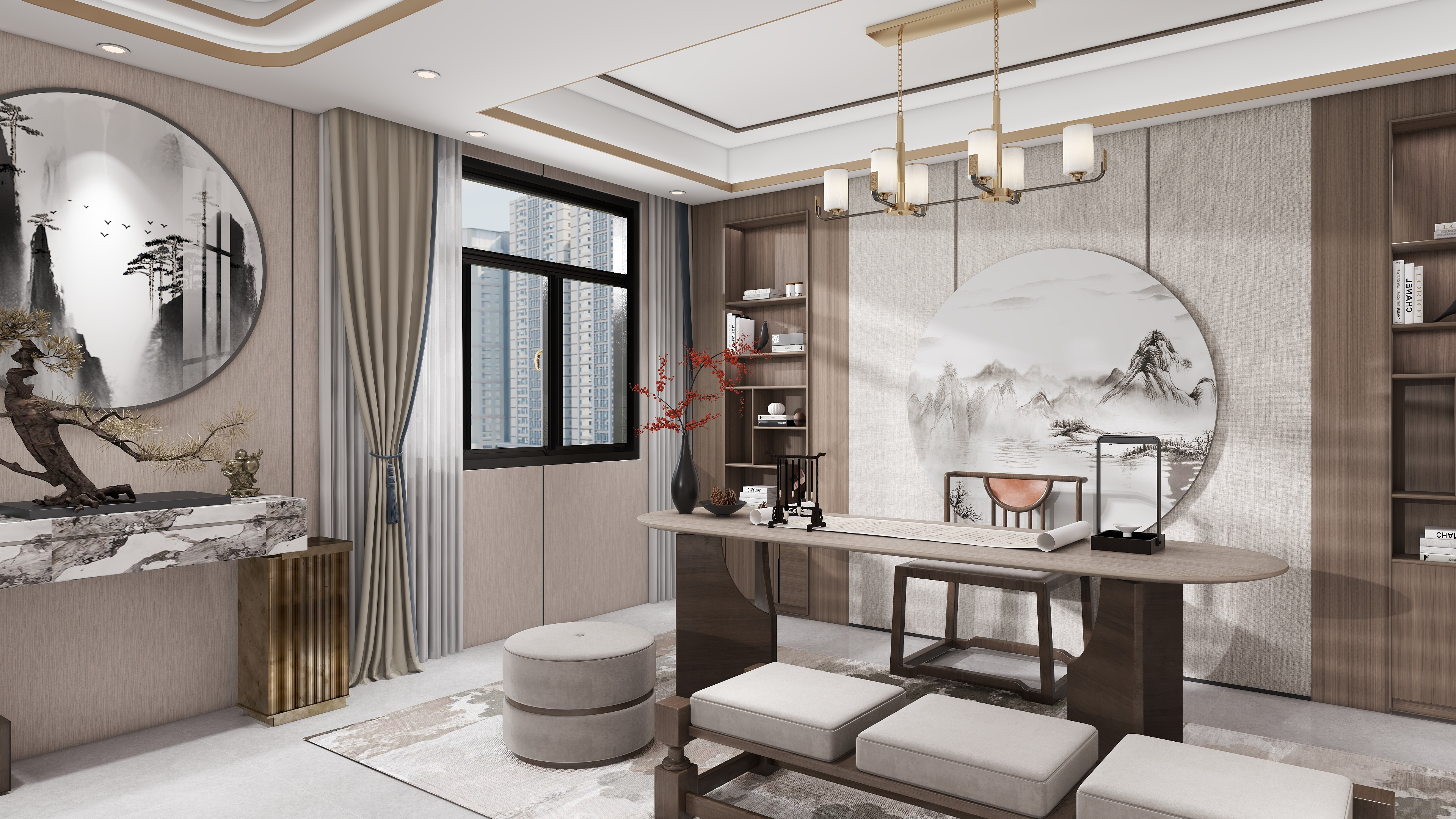 济南章丘加盟店-三层自建房装修效果图