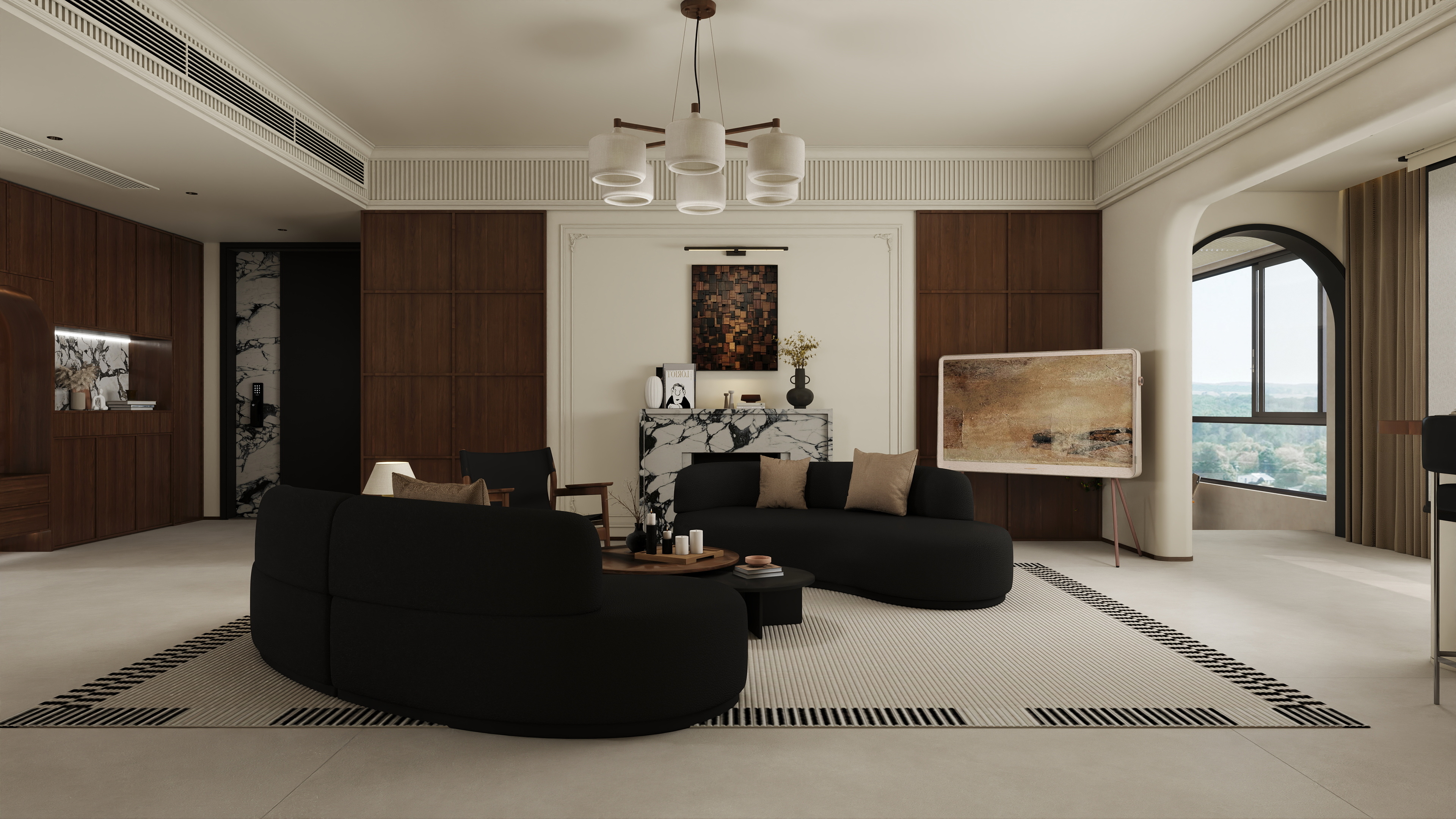 张煜强煜境设计-盛世名门混搭279㎡6室装修效果图