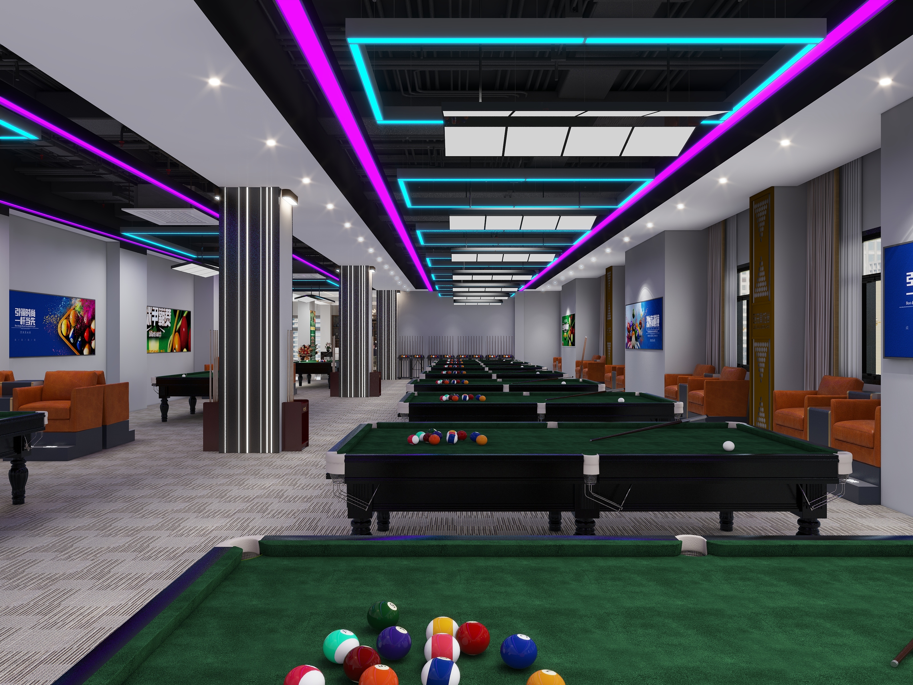 今夜我是小桥-台球厅  2024-4-12-装修设计方案