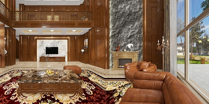 OSM顶墙定制解决方案引领者-美式别墅F320-1-装修设计方案