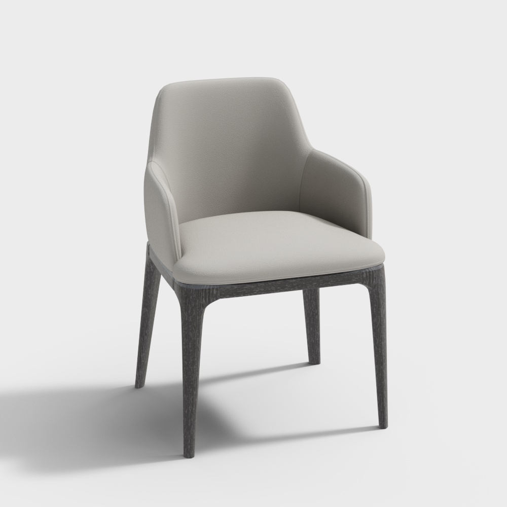 广巢GCY6001扶手餐椅X3D模型