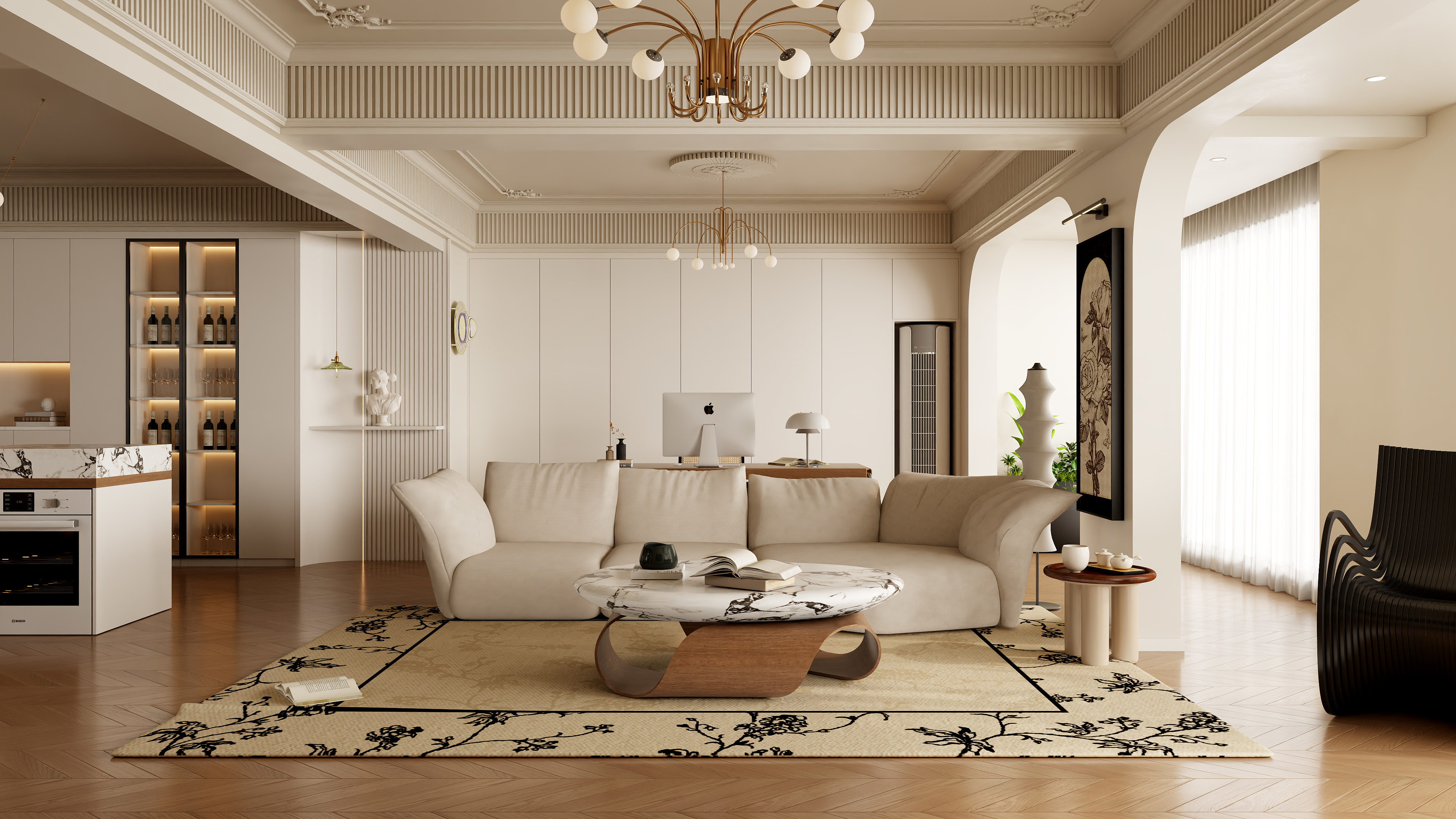 有点设计事务所-城市广场150㎡装修效果图