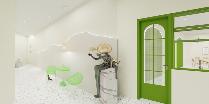 设计师冯橙子-工装美术画室-装修设计方案