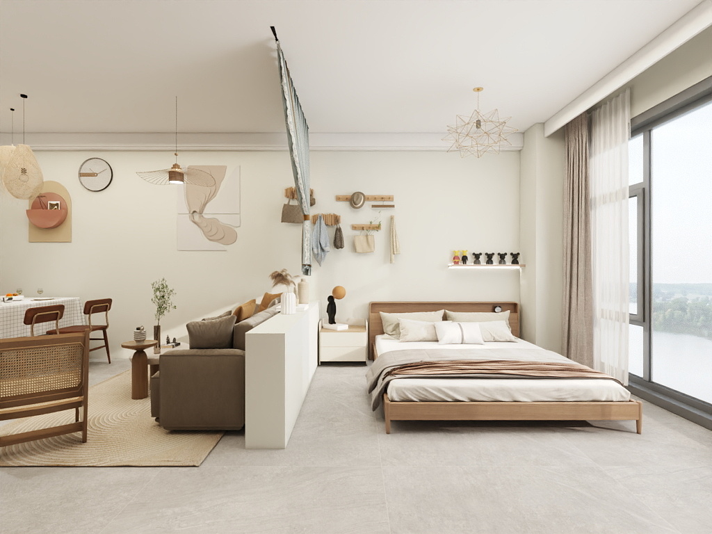 mirrorT-一室一厅一厨一卫装修效果图