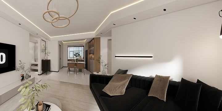 阿宇设计-郑西-理想城1#2-1108西户-装修设计方案