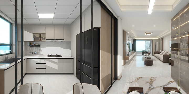 会武术的设计师-御龙轩3-1-701-方案2-装修设计方案