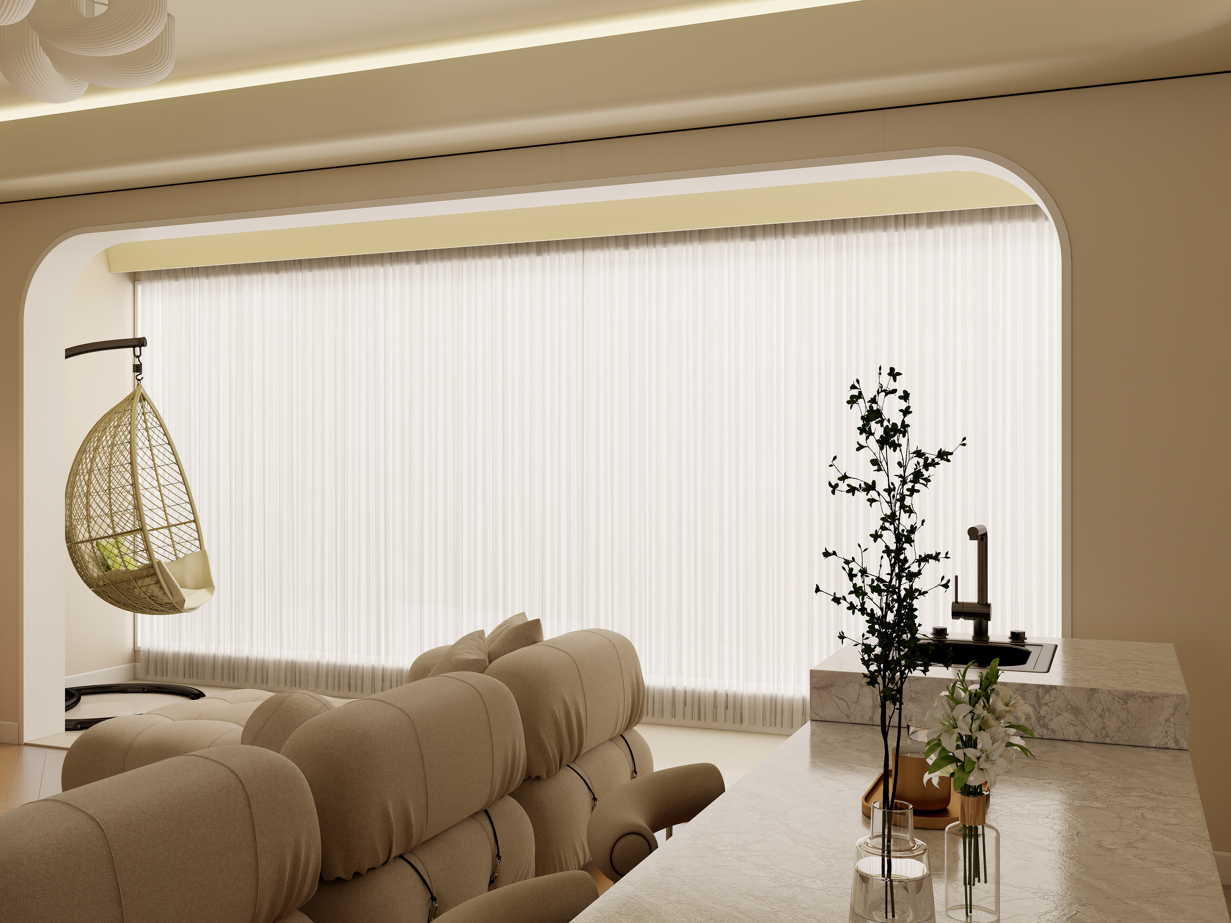 vision设计-唐山豪门庄园-奶油风样版房-装修设计方案