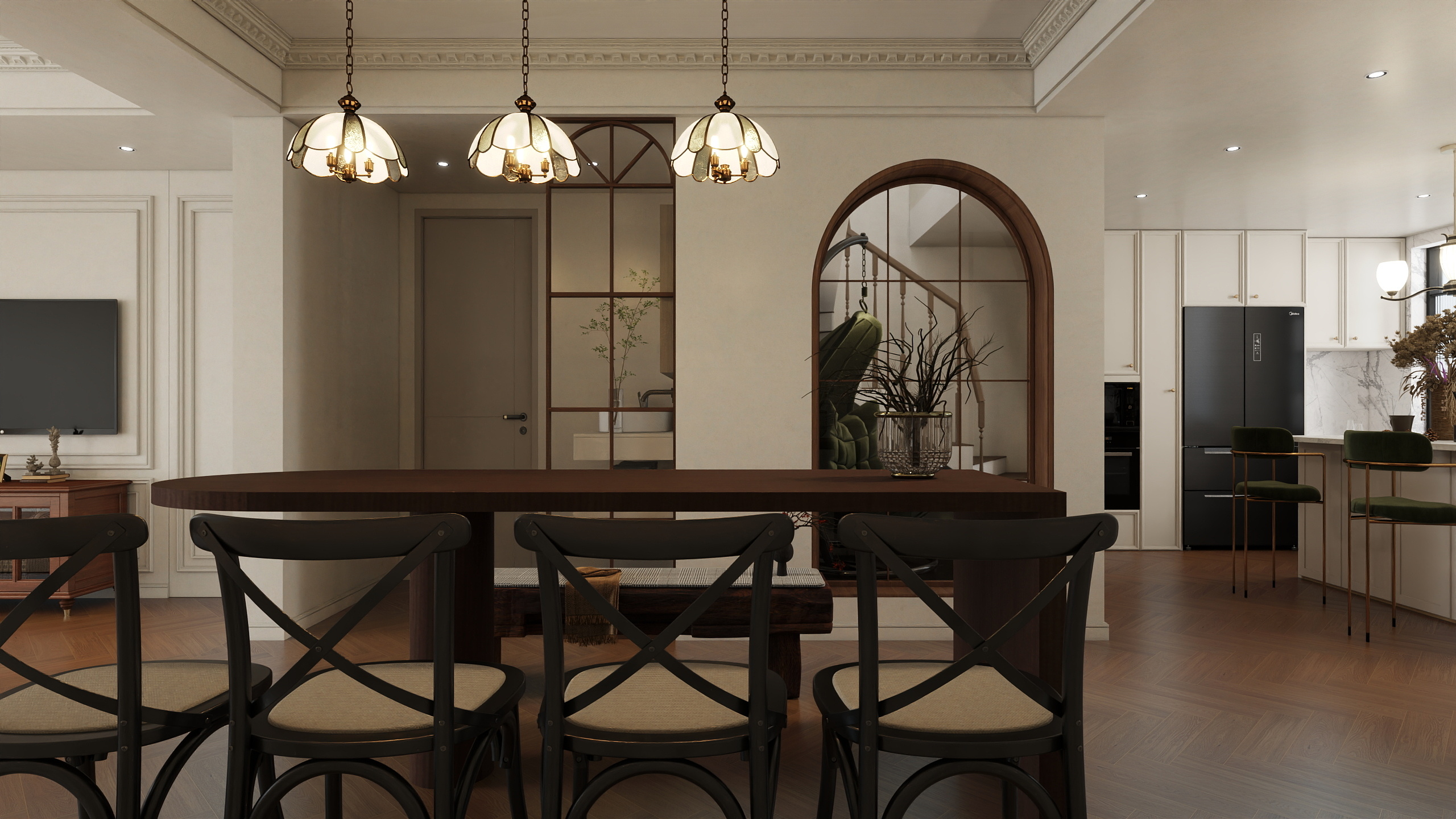 设计师Baymax-奶油复古风装修效果图