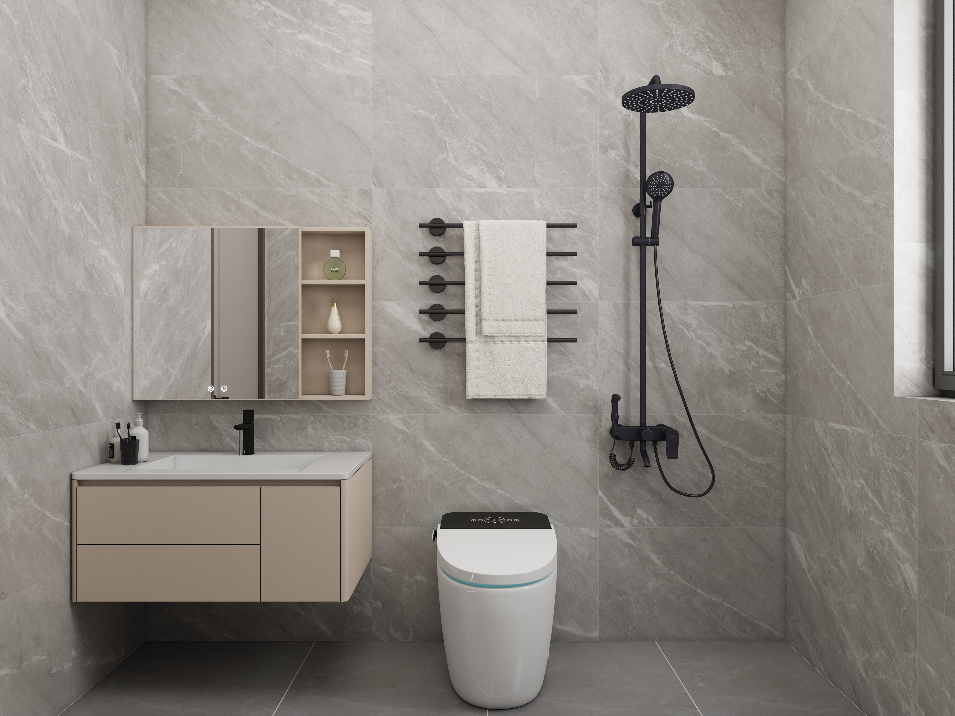 壹诺设计工作室-105㎡3室-现代简约装修效果图