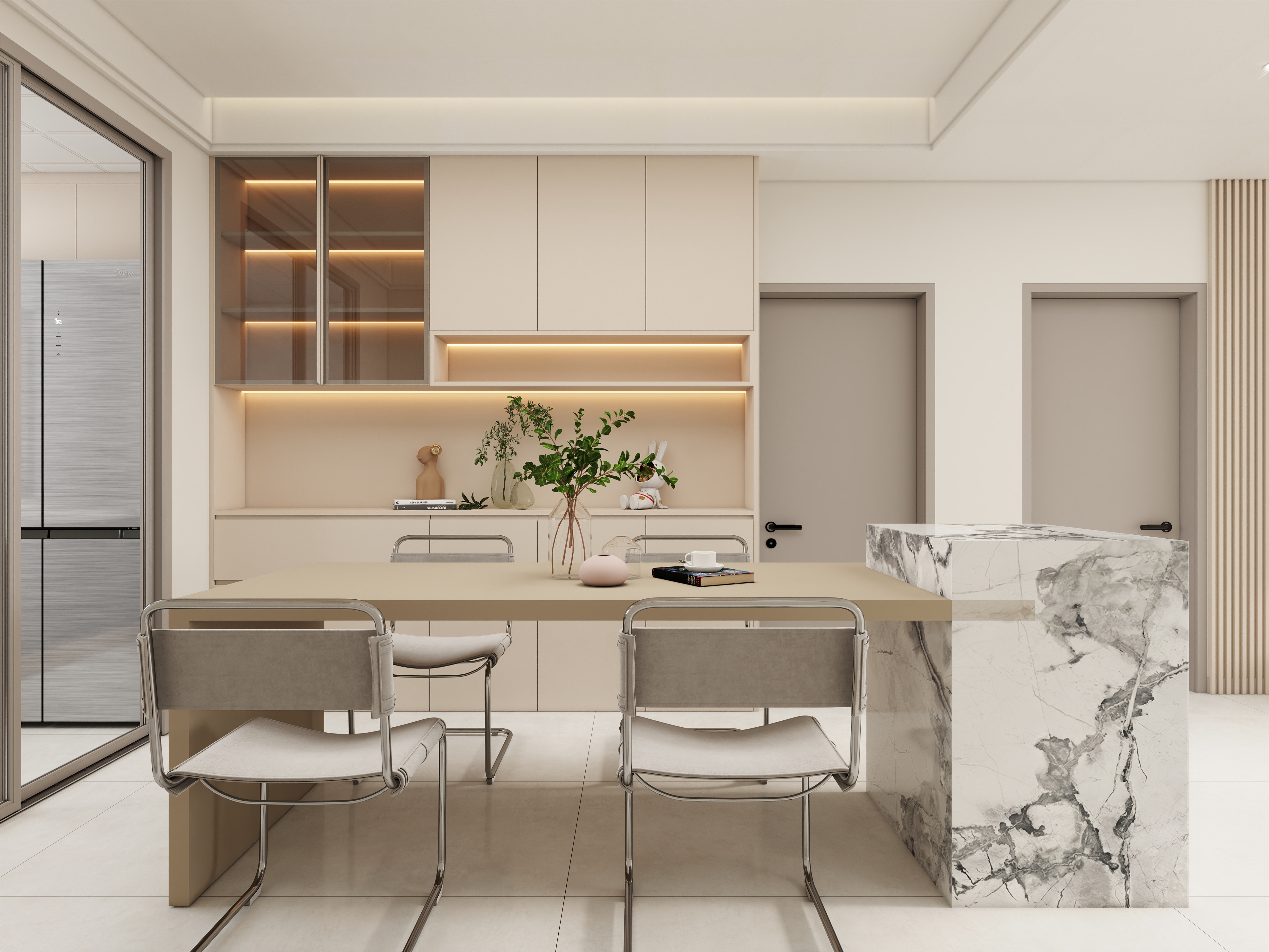 壹诺设计工作室-108㎡3室-现代简约 装修效果图