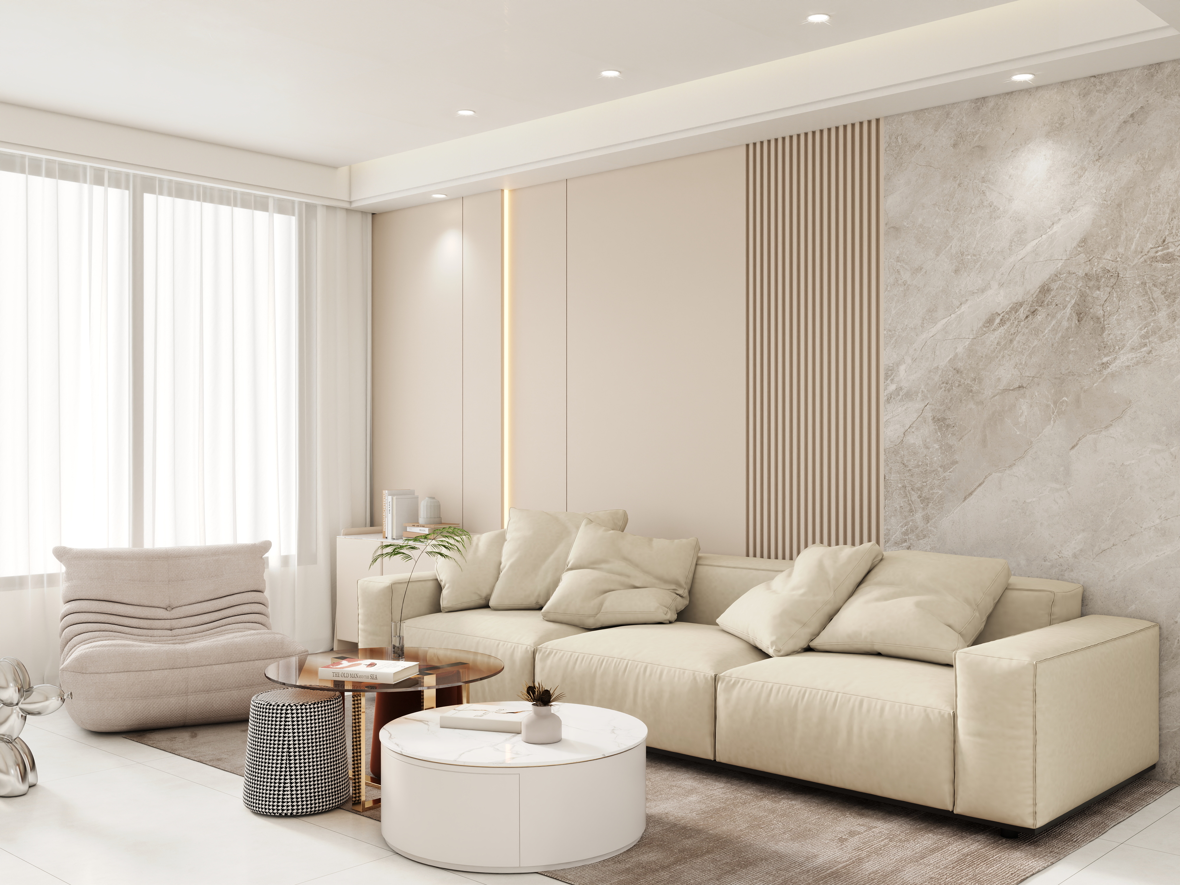 壹诺设计工作室-105㎡3室-现代简约 装修效果图