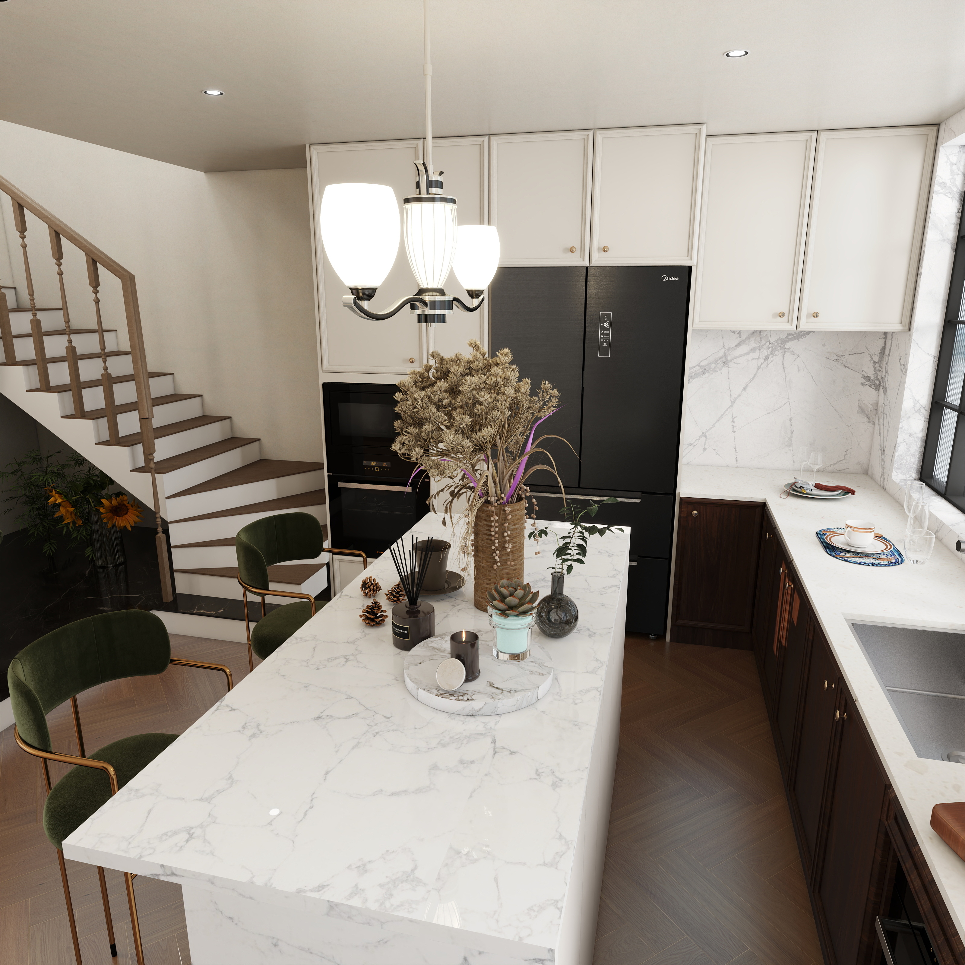 设计师Baymax-奶油复古风装修效果图