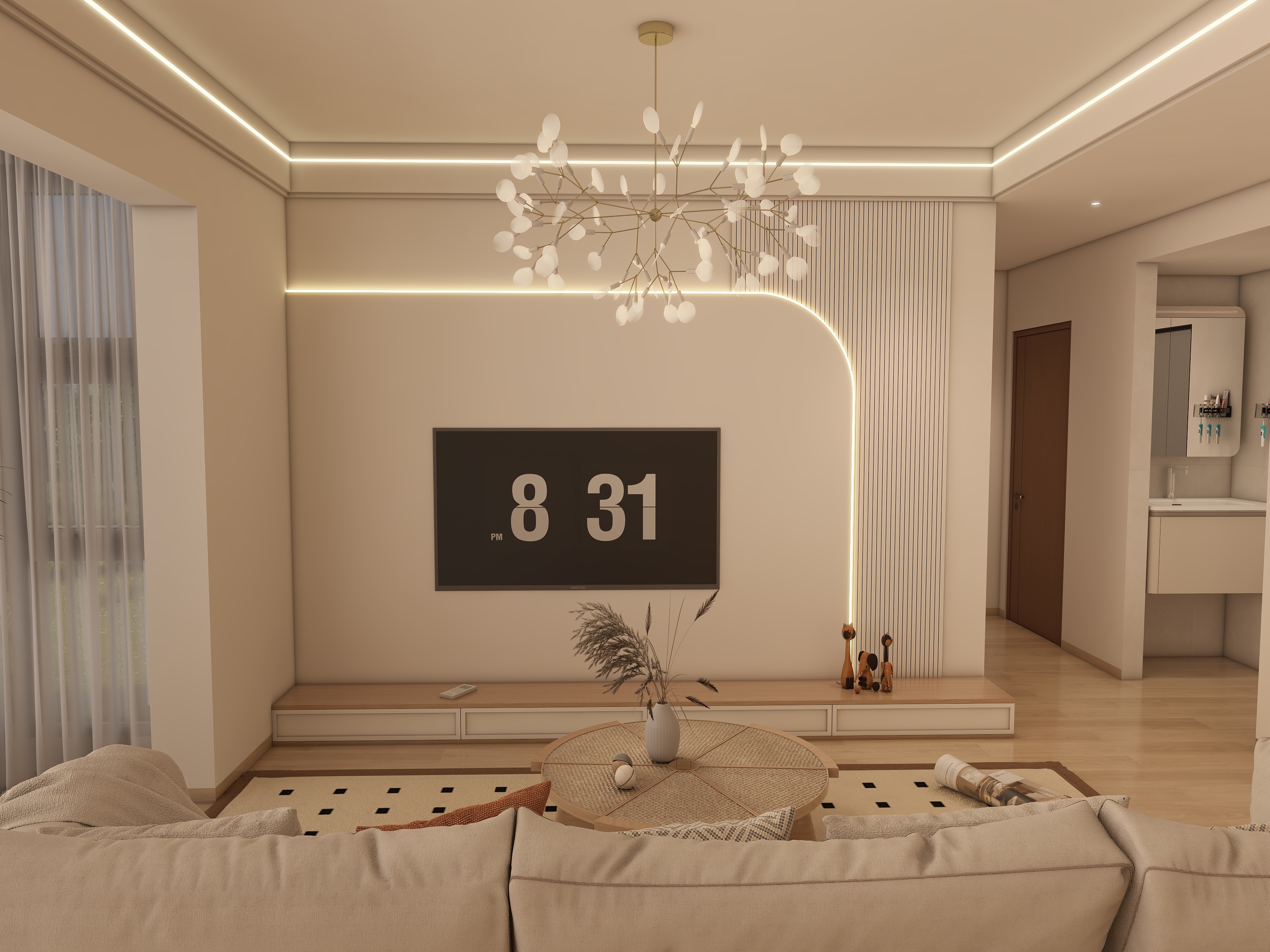 Mr-潘设计-原木奶油-地委大院装修效果图